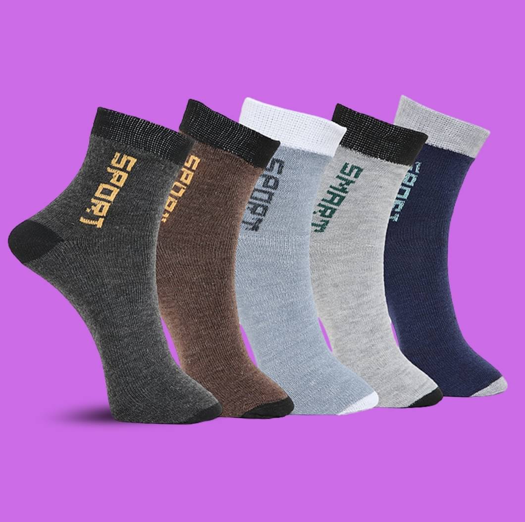     			MJE Pack of 5 Men's Cotton Blend Ankle Length Socks ( Multicolor )