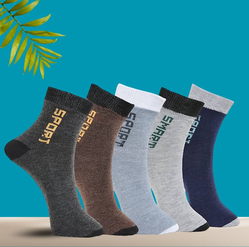 MJE Pack of 5 Men's Cotton Blend Ankle Length Socks ( Multicolor ) MJE Pack of 5 Men's Cotton Blend Ankle Length Socks ( Multicolor )