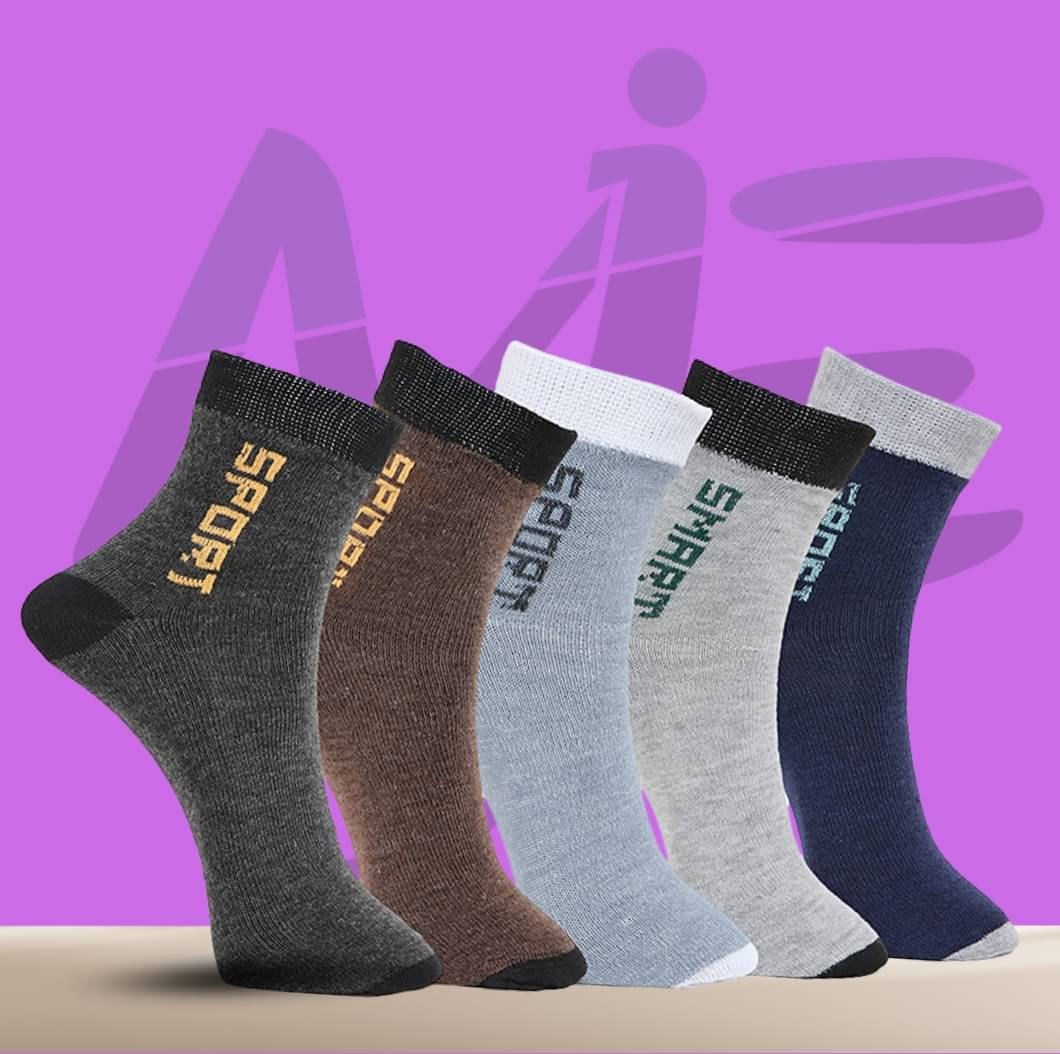 MJE Pack of 5 Men's Cotton Blend Ankle Length Socks ( Multicolor )     			MJE Pack of 5 Men's Cotton Blend Ankle Length Socks ( Multicolor )