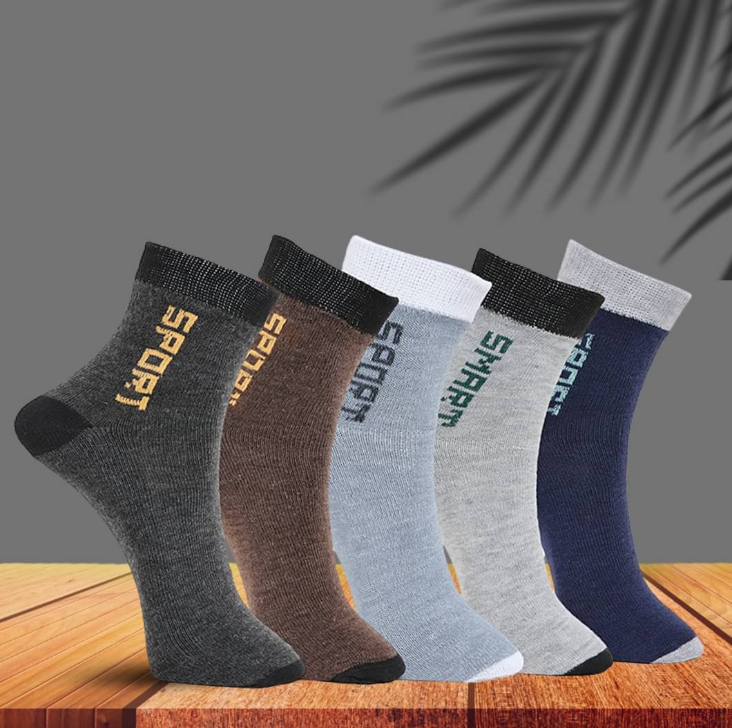     			MJE Pack of 5 Men's Cotton Blend Ankle Length Socks ( Multicolor )