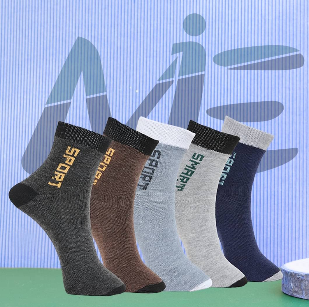     			MJE Pack of 5 Men's Cotton Blend Ankle Length Socks ( Multicolor )