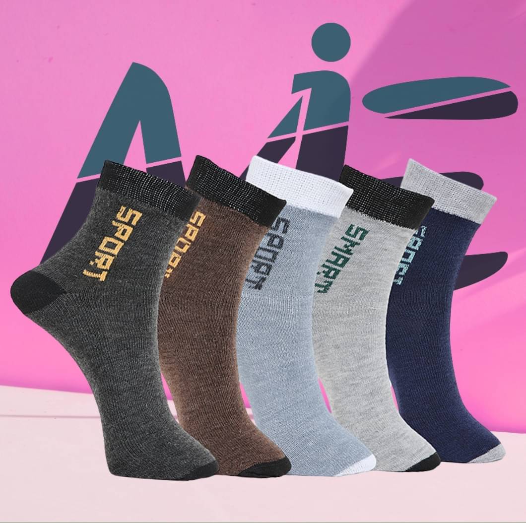     			MJE Pack of 5 Men's Cotton Blend Ankle Length Socks ( Multicolor )