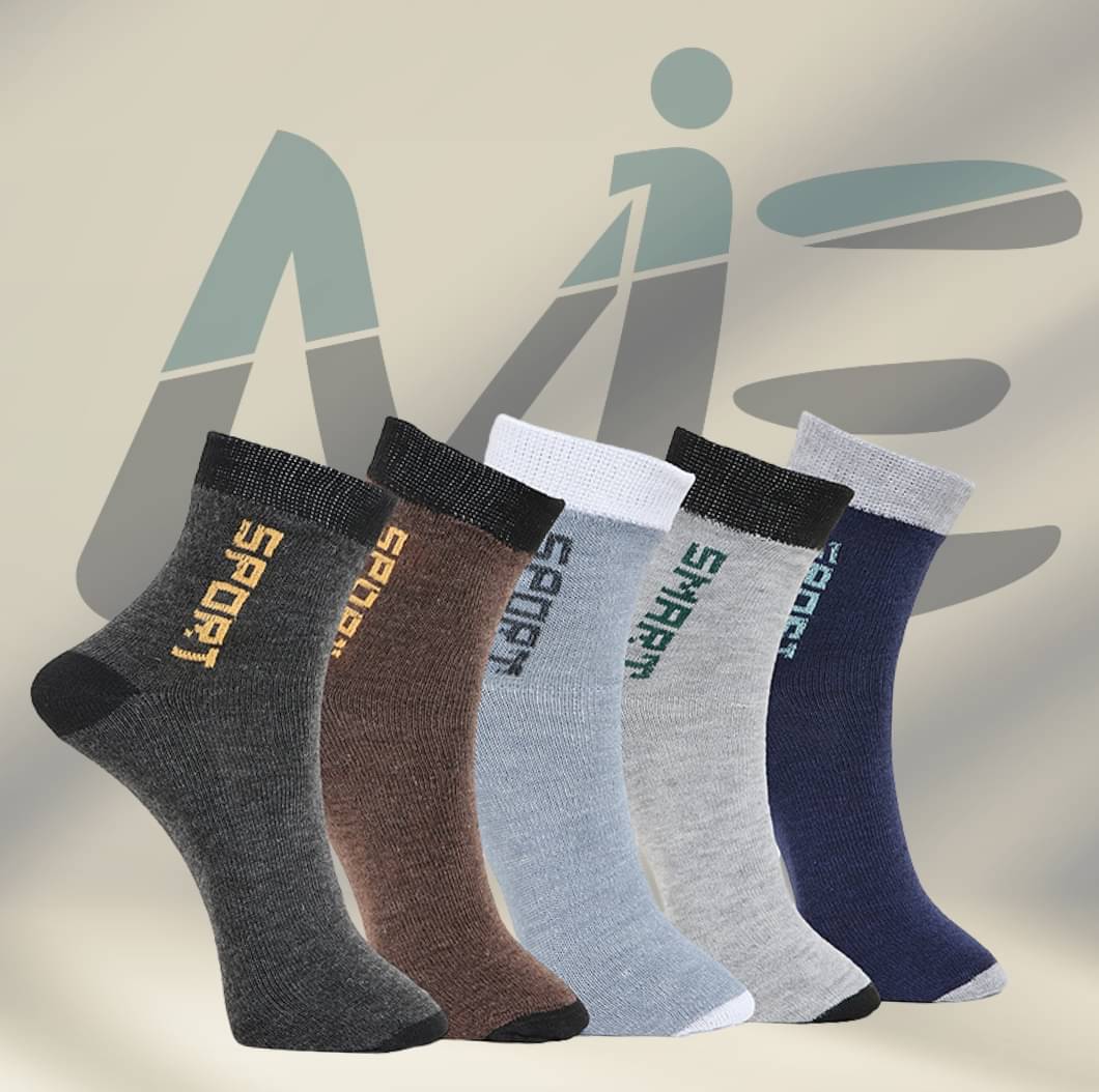     			MJE Pack of 5 Men's Cotton Blend Ankle Length Socks ( Multicolor )