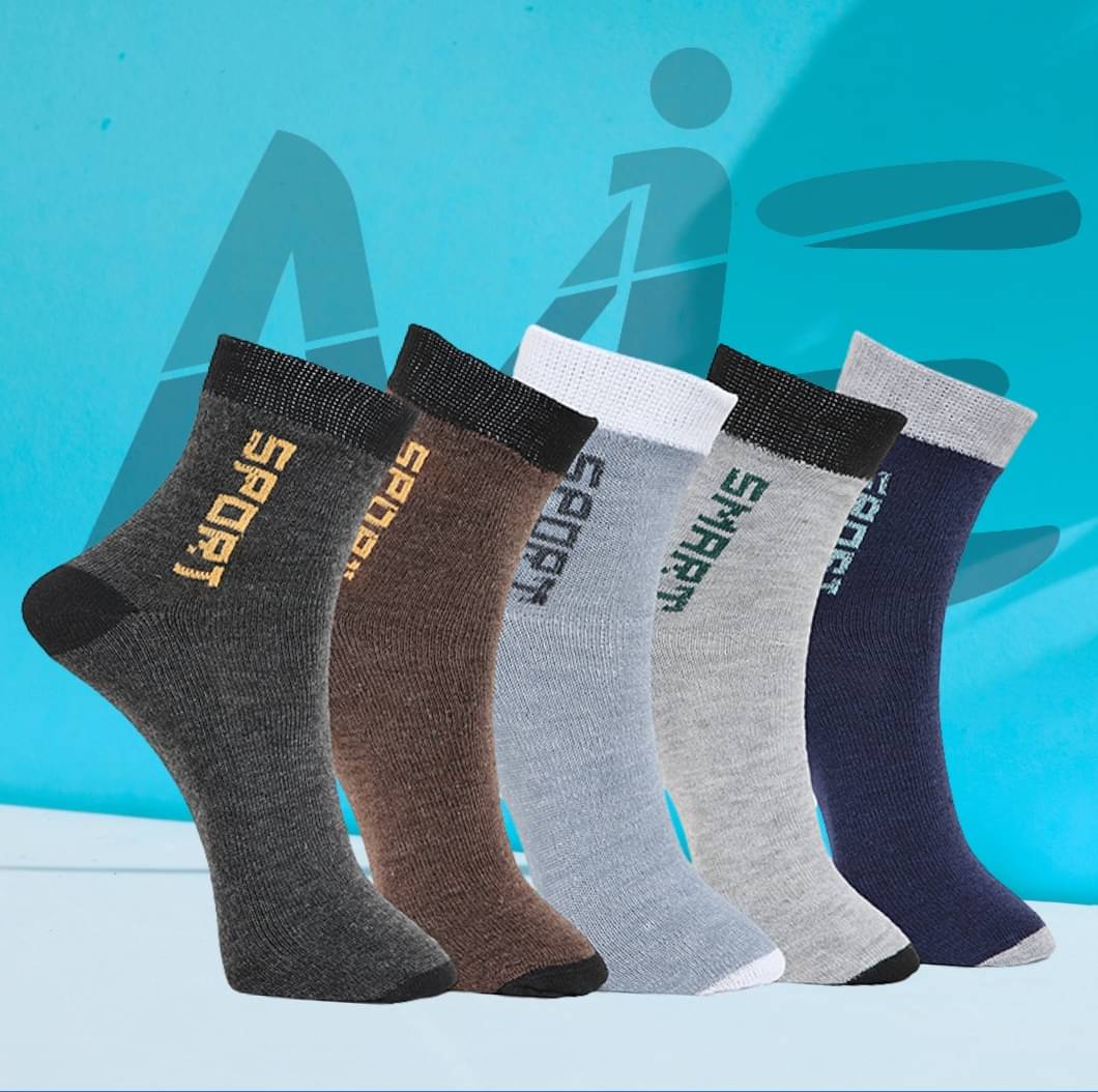     			MJE Pack of 5 Men's Cotton Blend Ankle Length Socks ( Multicolor )