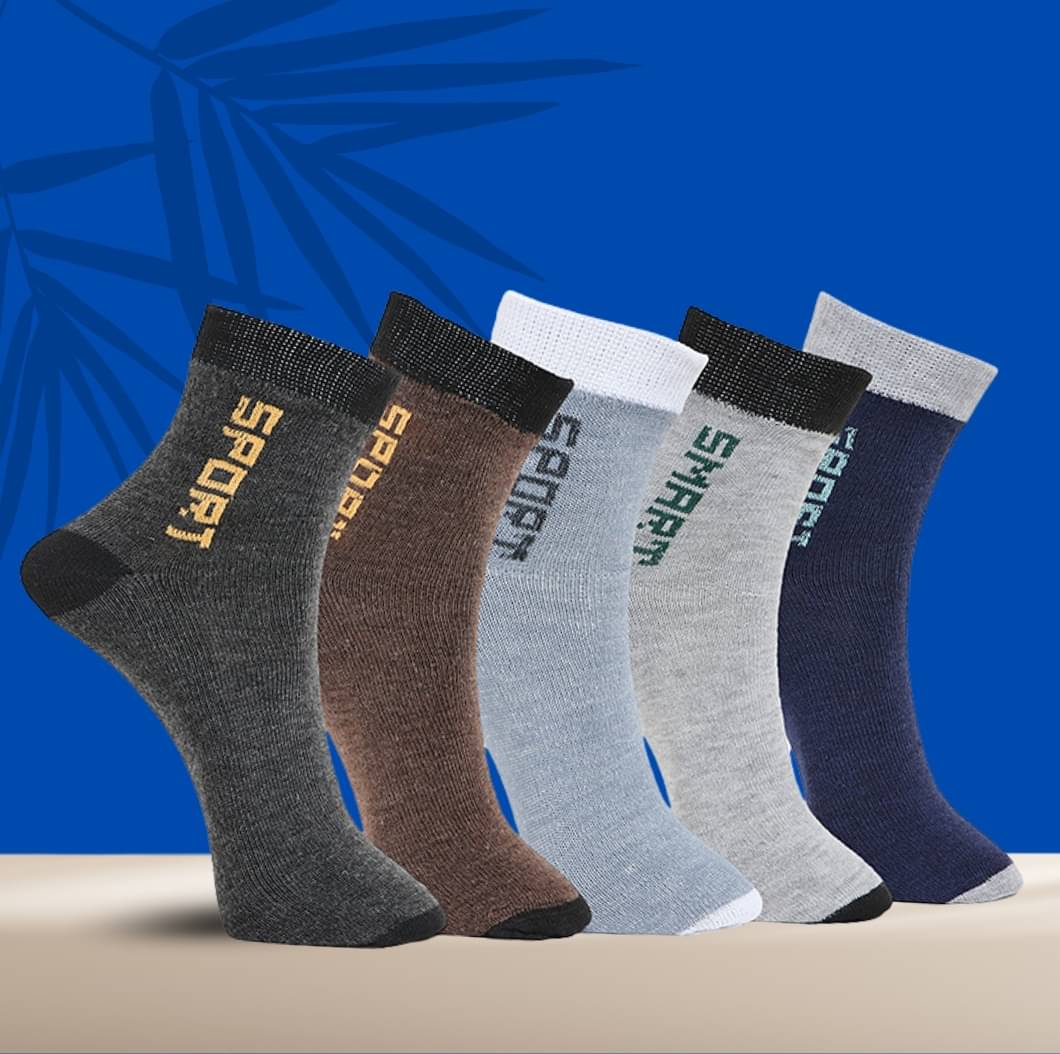 MJE Pack of 5 Men's Cotton Blend Ankle Length Socks ( Multicolor ) MJE Pack of 5 Men's Cotton Blend Ankle Length Socks ( Multicolor )