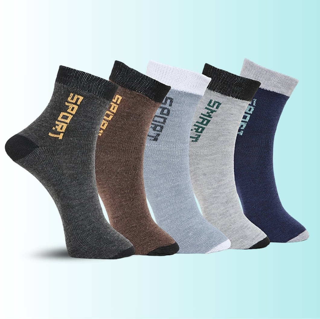     			MJE Pack of 5 Men's Cotton Blend Ankle Length Socks ( Multicolor )