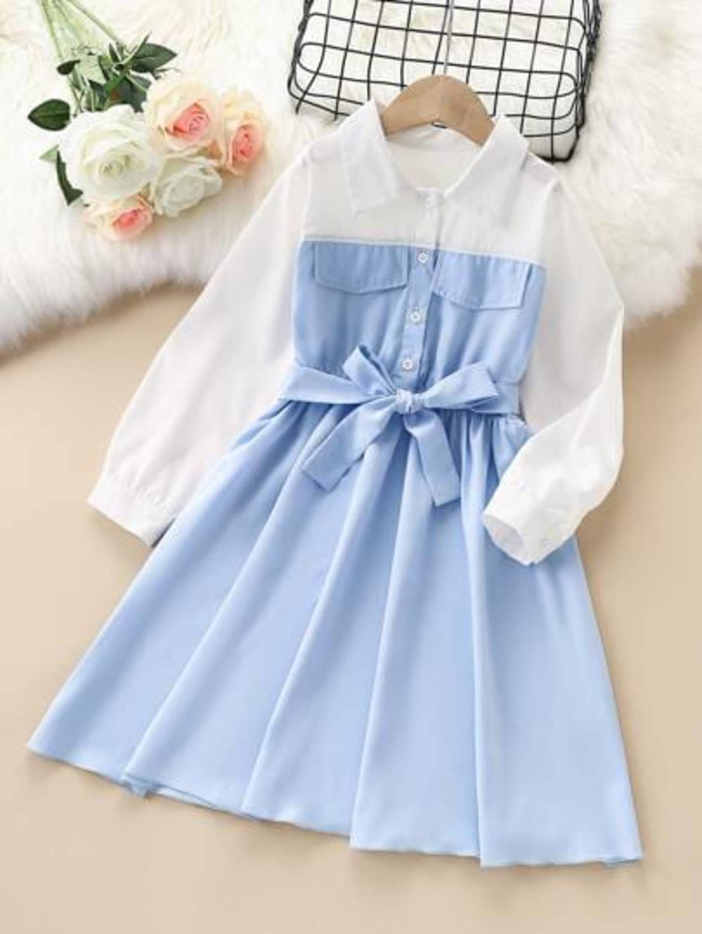 MODERN HUTT Cotton Frock For Baby Girls ( Pack of 1 , Blue ) MODERN HUTT Cotton Frock For Baby Girls ( Pack of 1 , Blue )