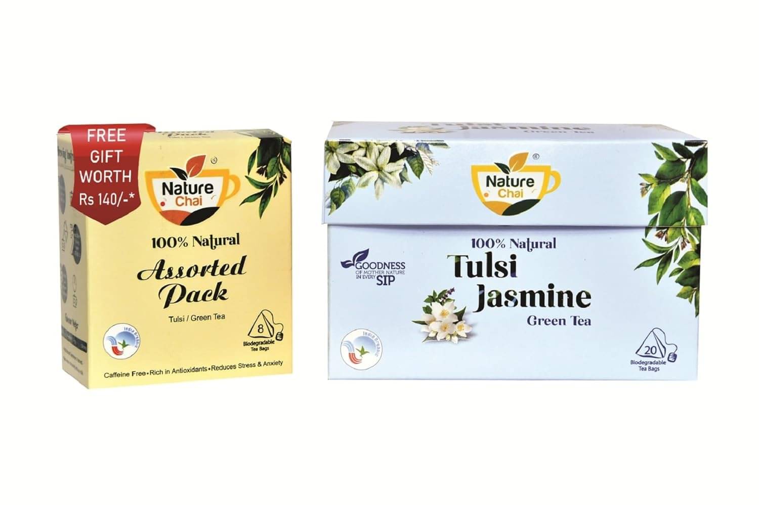     			NATURE CHAI 100 no.s Jasmine Green Tea ( Bags )
