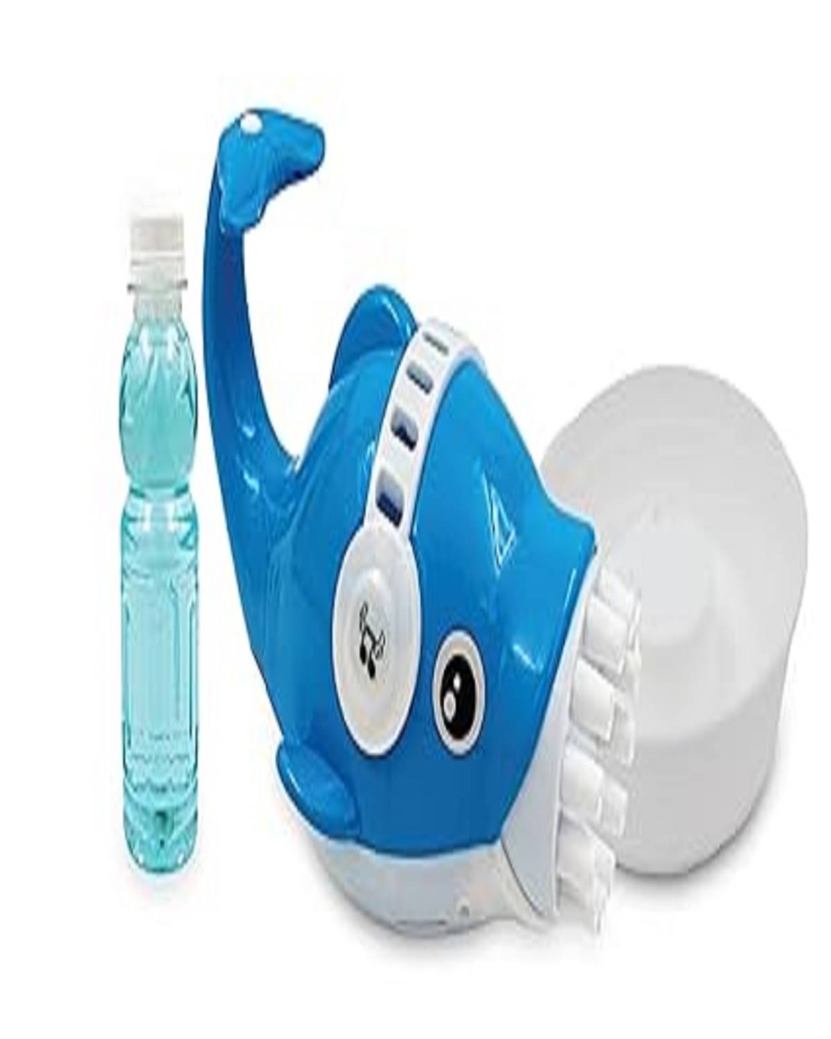     			OLIFIN Dolphin Bubble Gun, Portable 10-Hole Bubble Machine with Continuous Blast, Fun for Kids 4+, Includes 160ml Bubble Solution (Blue) Pack of 1