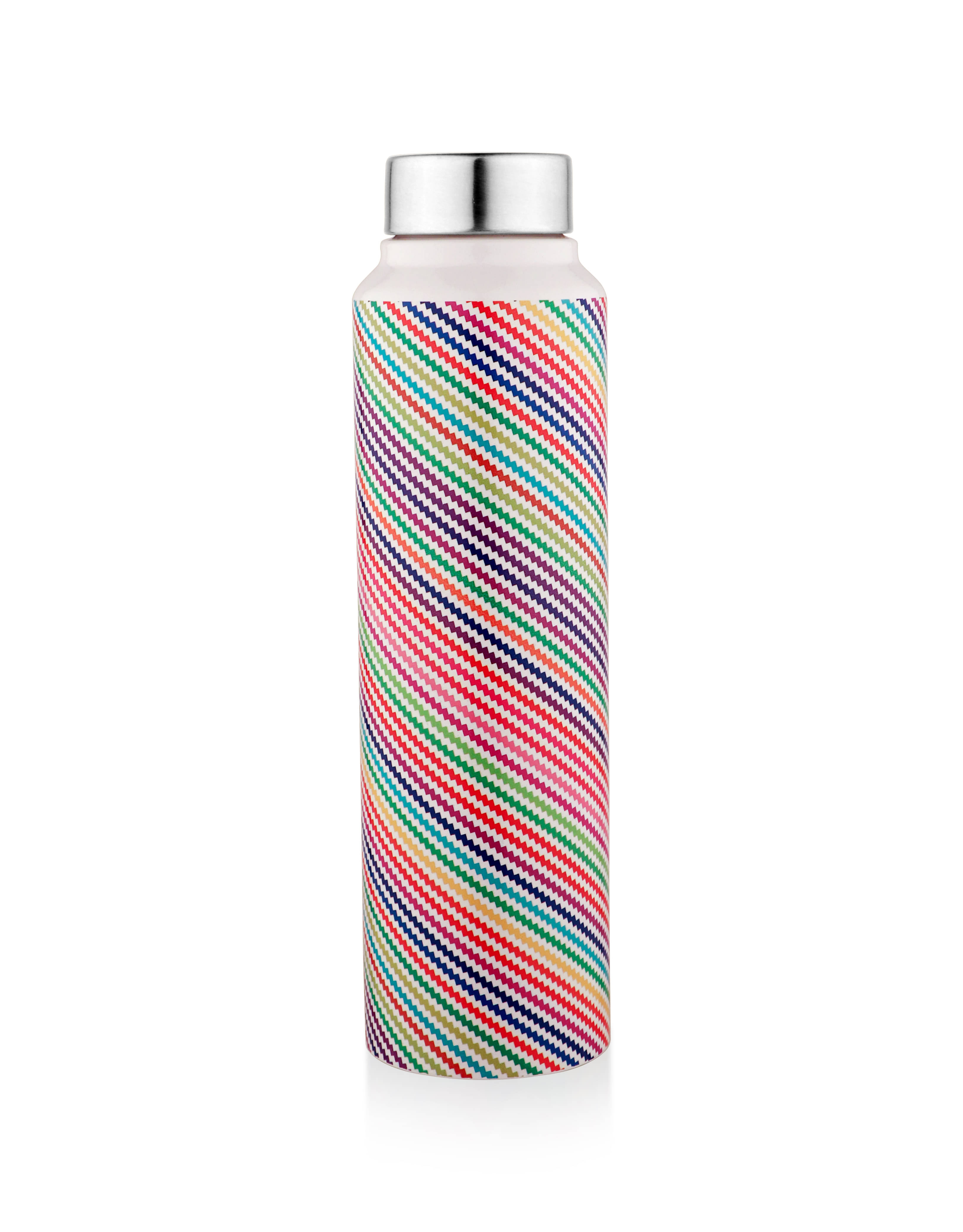     			Purex. UV Printed Classic White Stainless Steel Fridge Water Bottle 1000 mL ( Set of 1 )