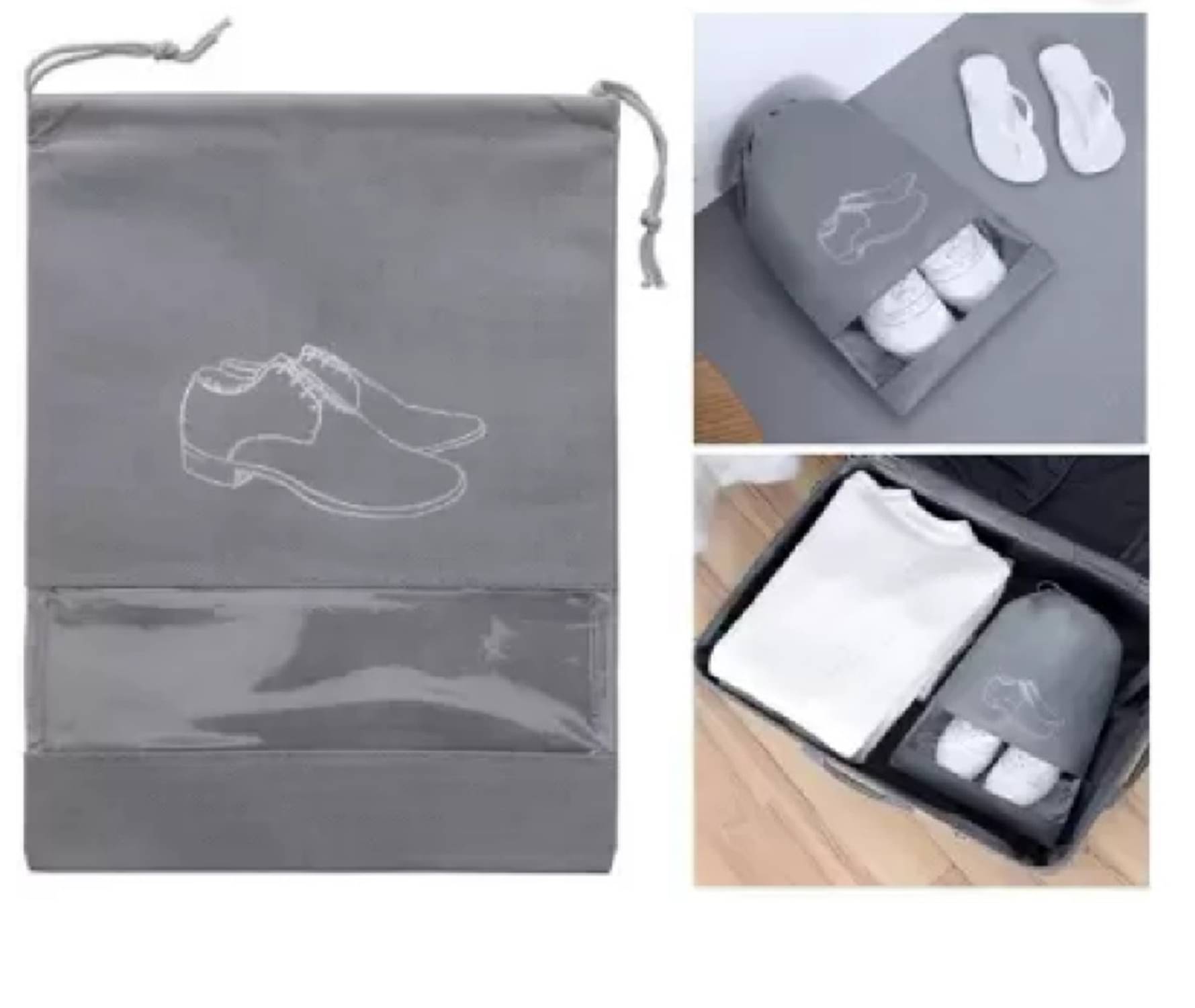    			Qin Pin Black Portable Two Shoes Organizer