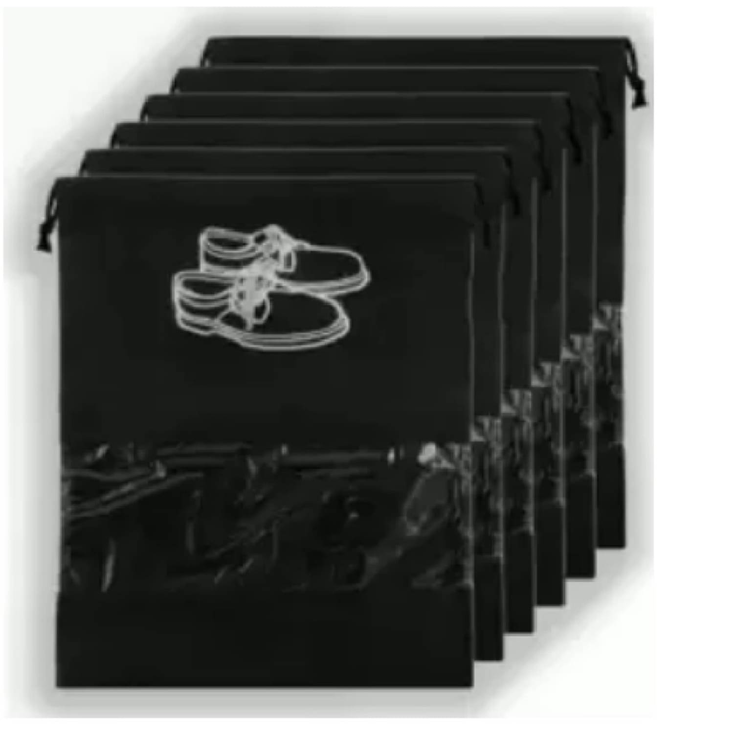     			Qin Pin Black Portable Two Shoes Organizer