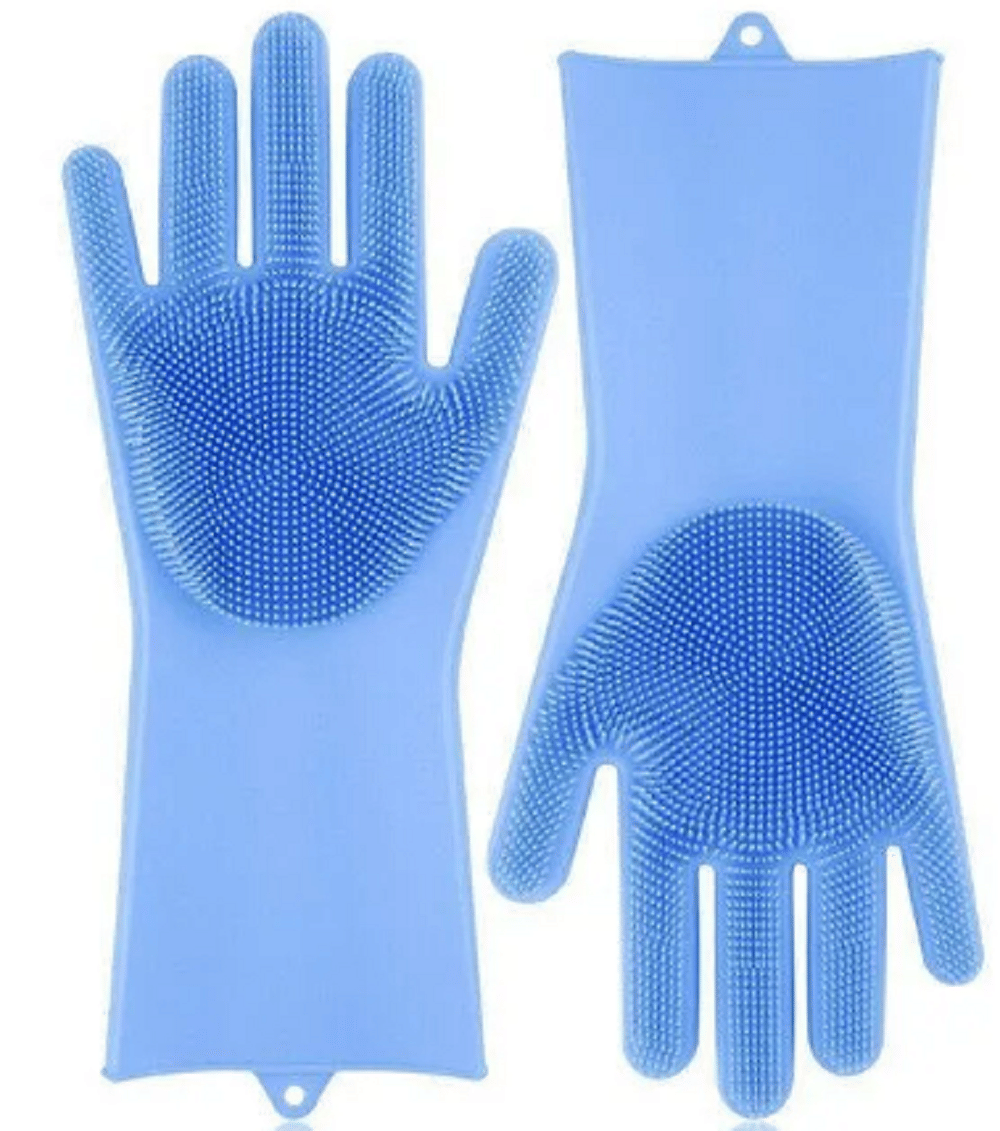 Qin Pin Multicolor Silicone Medium Cleaning Gloves ( Pack of 1 ) Qin Pin Multicolor Silicone Medium Cleaning Gloves ( Pack of 1 )