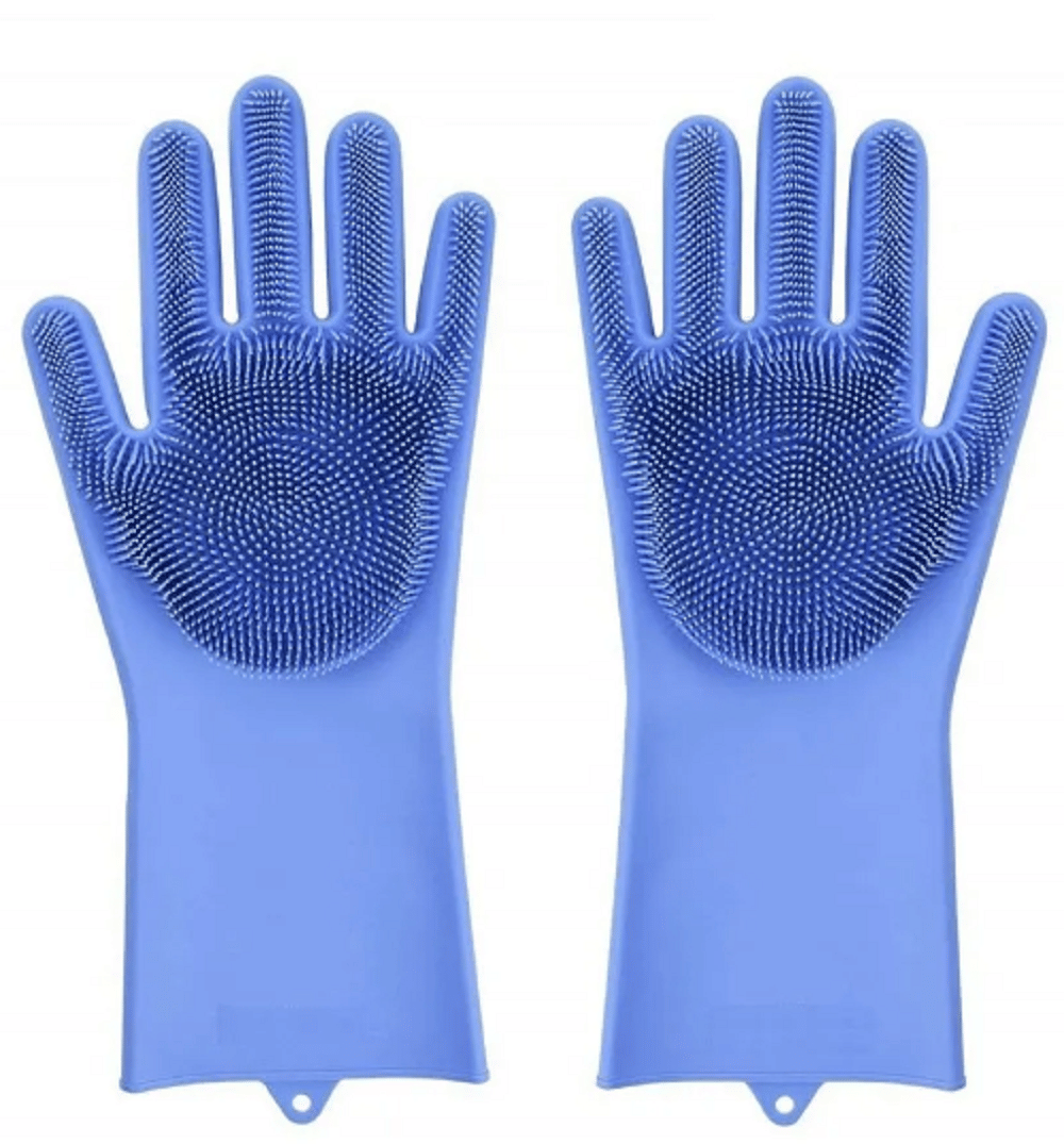 Qin Pin Multicolor Silicone Medium Cleaning Gloves ( Pack of 1 ) Qin Pin Multicolor Silicone Medium Cleaning Gloves ( Pack of 1 )
