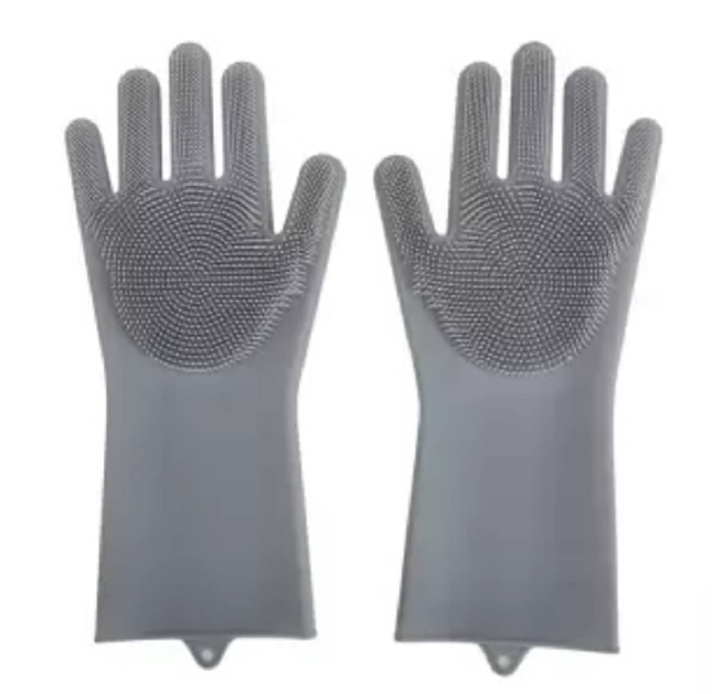 Qin Pin Multicolor Silicone Medium Cleaning Gloves ( Pack of 1 ) Qin Pin Multicolor Silicone Medium Cleaning Gloves ( Pack of 1 )