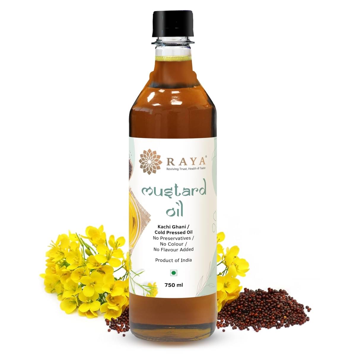 RAYA Cold Pressed Mustard (Sarso) Oil 750 ml RAYA Cold Pressed Mustard (Sarso) Oil 750 ml