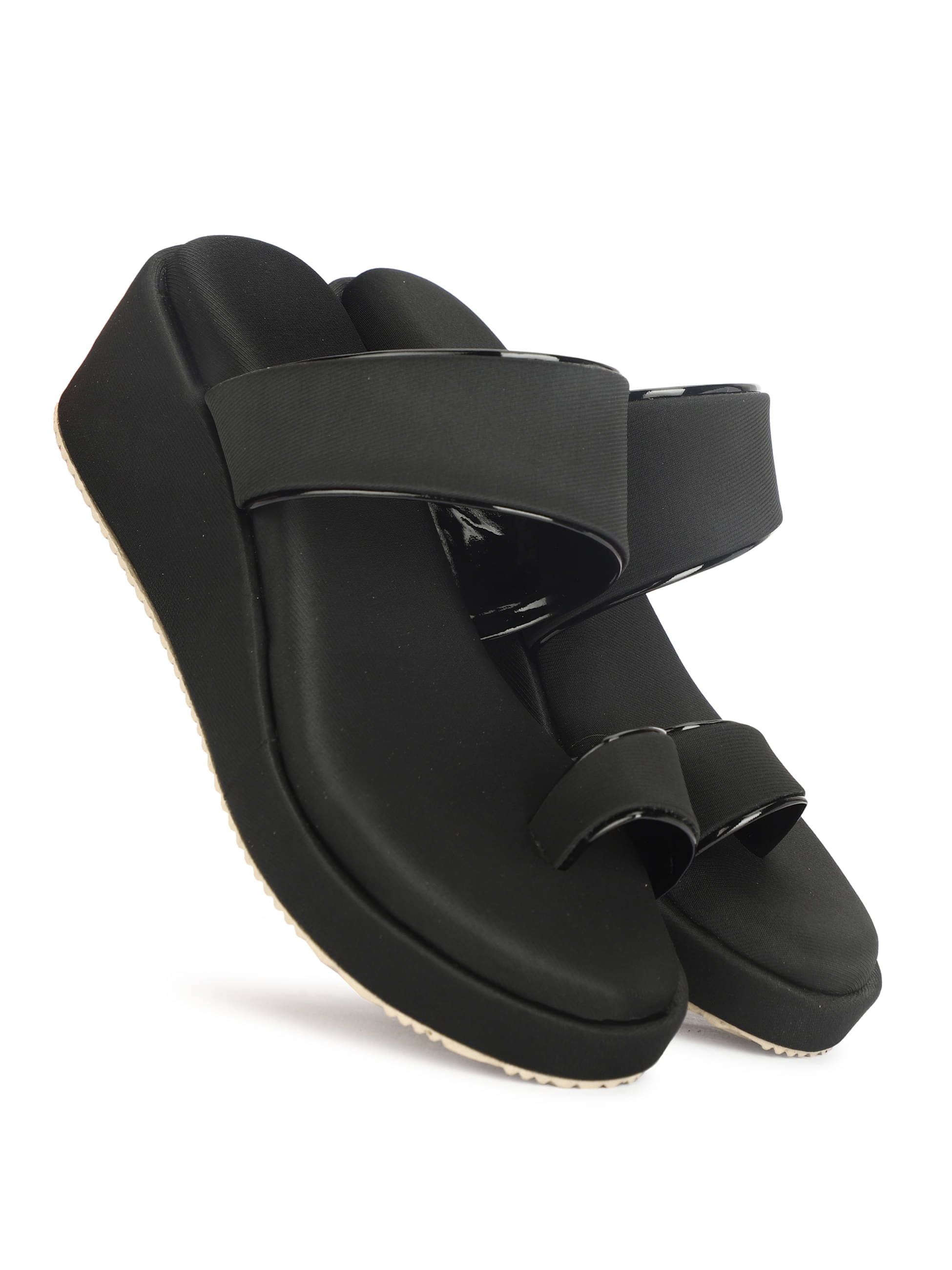     			Rimezs Black Women's Slip On Heels