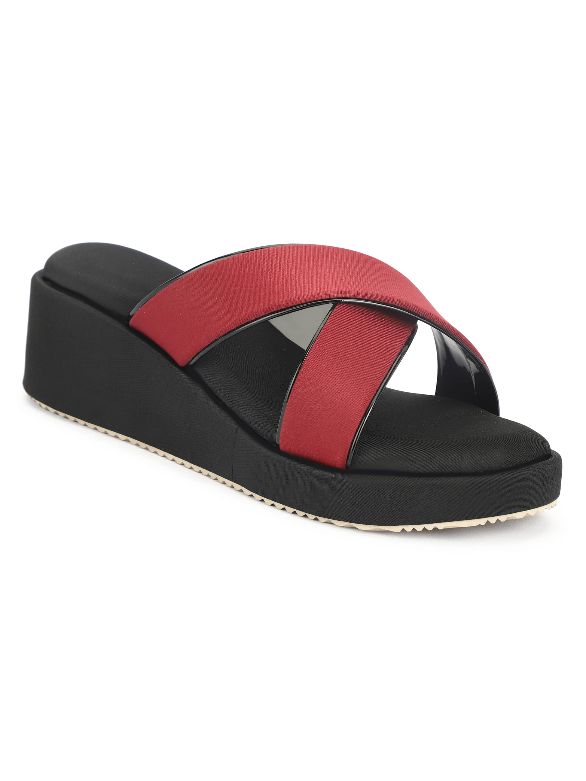     			Rimezs Maroon Women's Slip On Heels