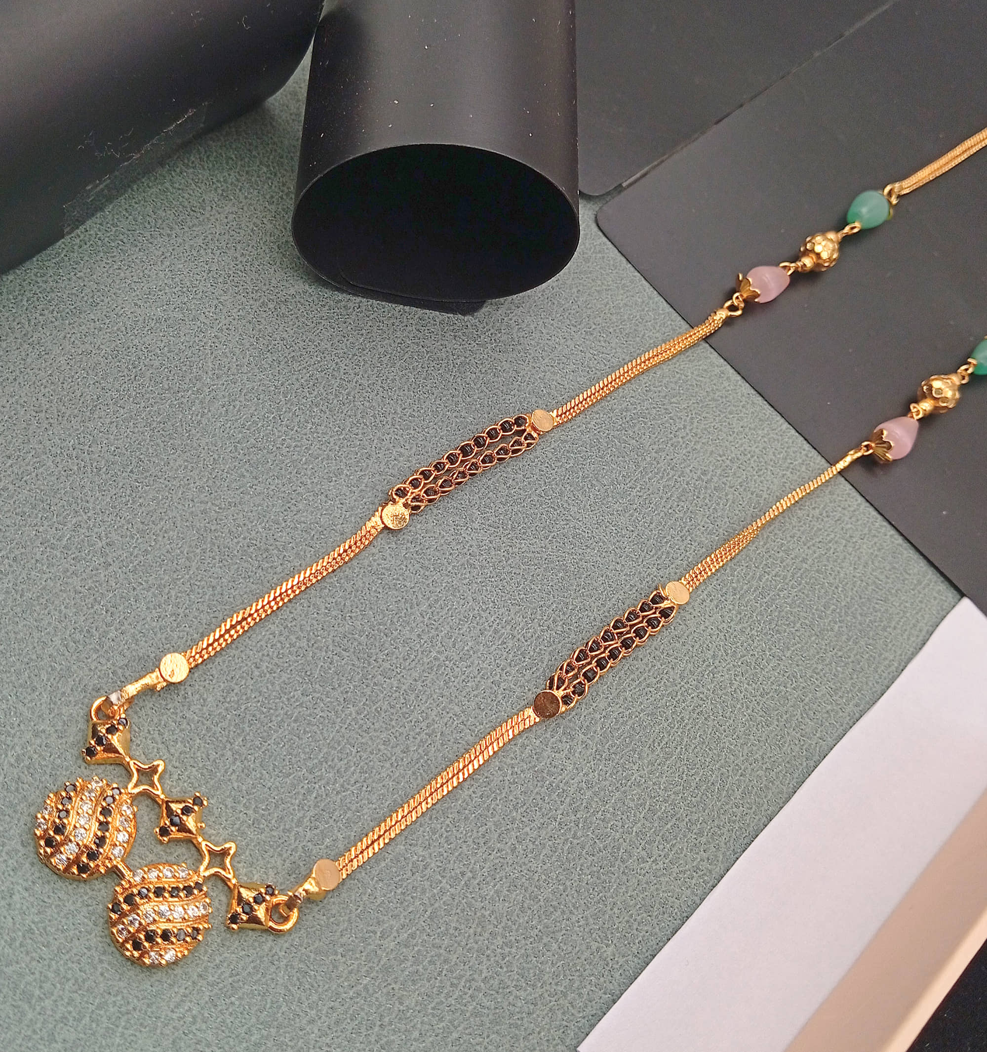 SHANKHRAJ MA LL Golden Mangalsutra ( Pack of 1 )