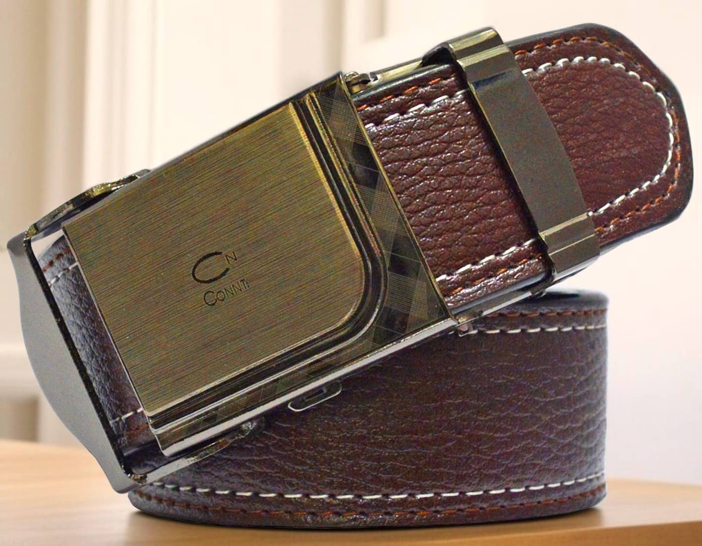     			SUNSHOPPING - Brown Synthetic Men's Formal Belt ( Pack of 1 )