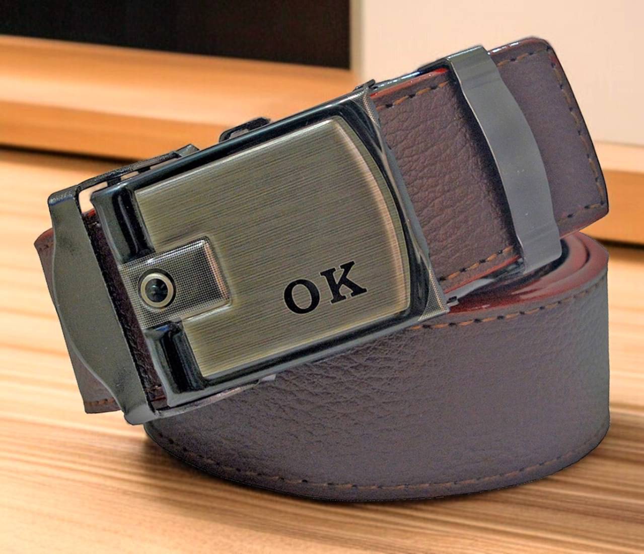     			SUNSHOPPING - Brown Synthetic Men's Formal Belt ( Pack of 1 )