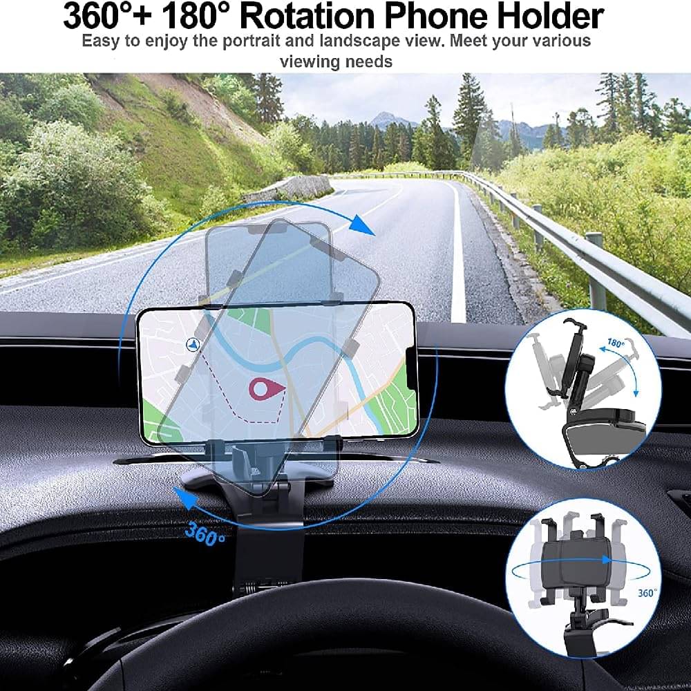     			Shop To Shop Dashboard & Windshield Horizontal Clip Car Mobile Holder - Black