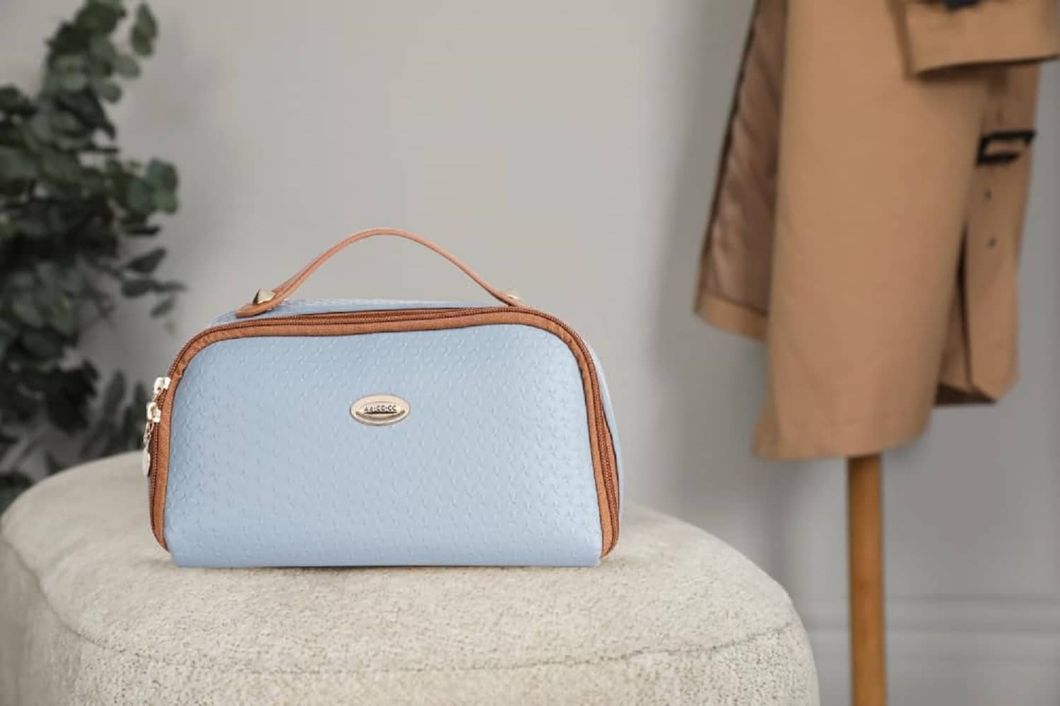 Desence Brown Faux Leather Shoulder Bag