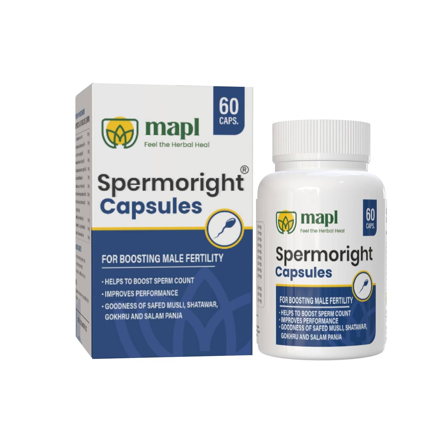     			Mapl Spermoright Capsule Sperm Booster For Mens 60 No.s