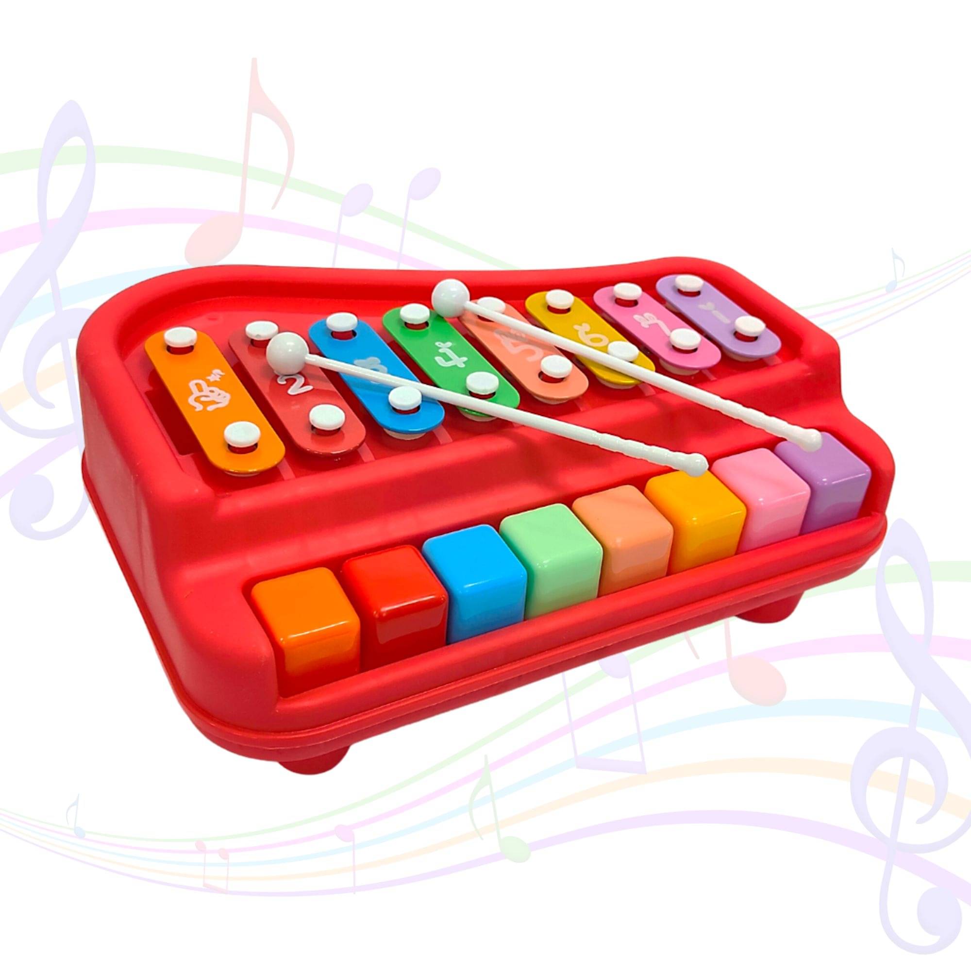     			TOY DEKHO Large Xylophone Musical Instrument 2 in 1 Piano and Xylophone Toy with Colorful Keys and Mallets | Educational Musical Toy for Toddlers, Babies, Boys, and Girls