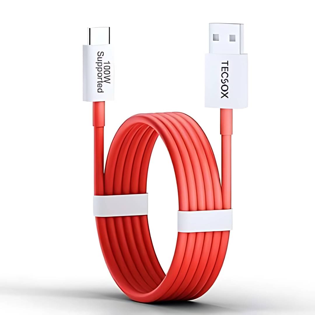     			Tecsox Red 5 A Type C Cable 1 Meter
