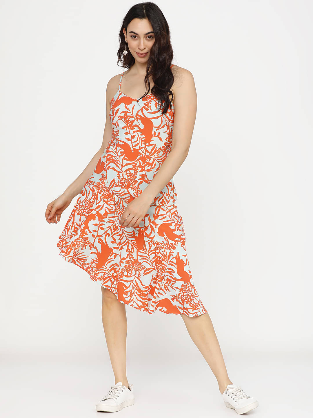     			Tokyo Talkies Women Polyester Printed Bodycon Dress ( Multicolor )