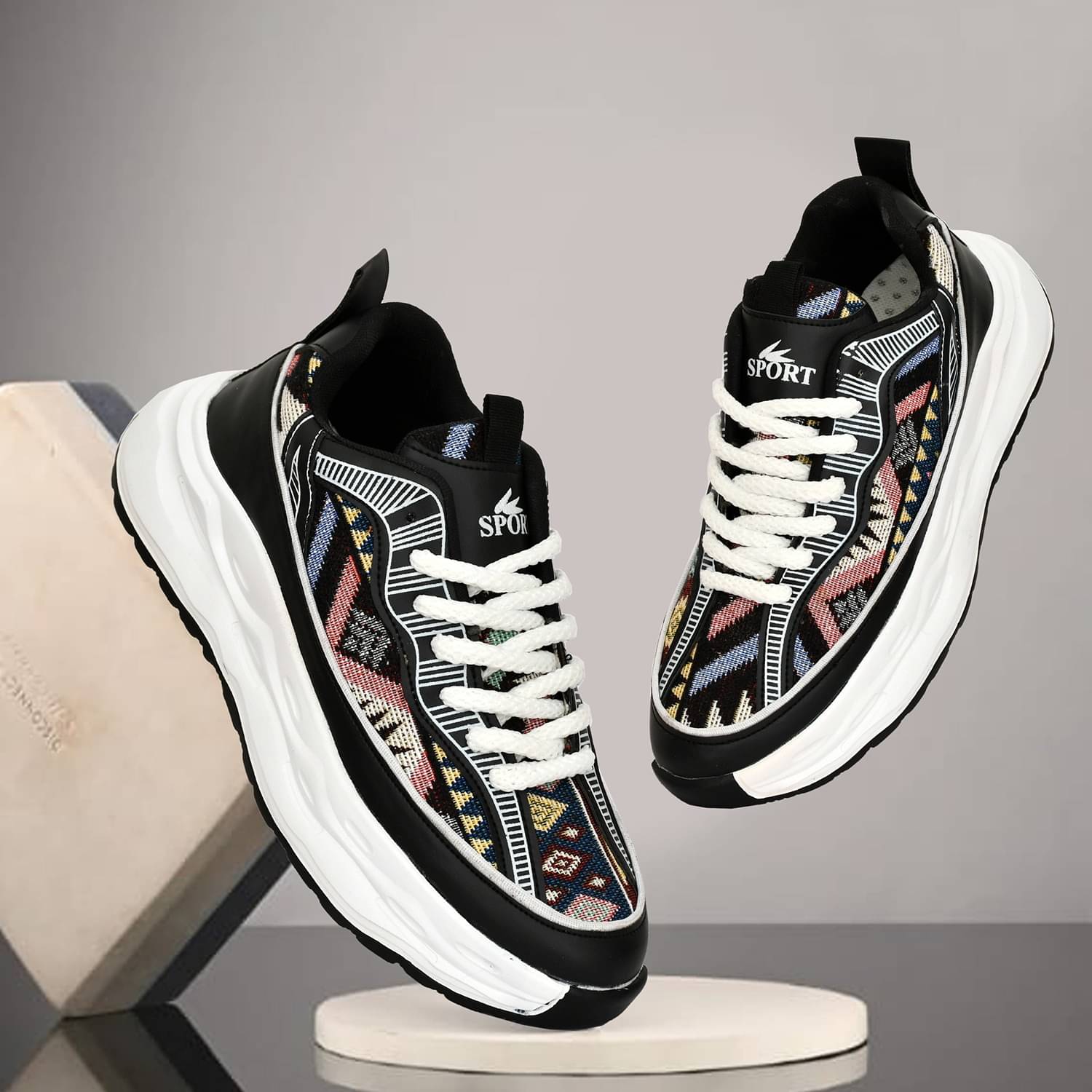     			VATELIO Running, Gym & Walking Black Men's Lifestyle Shoes