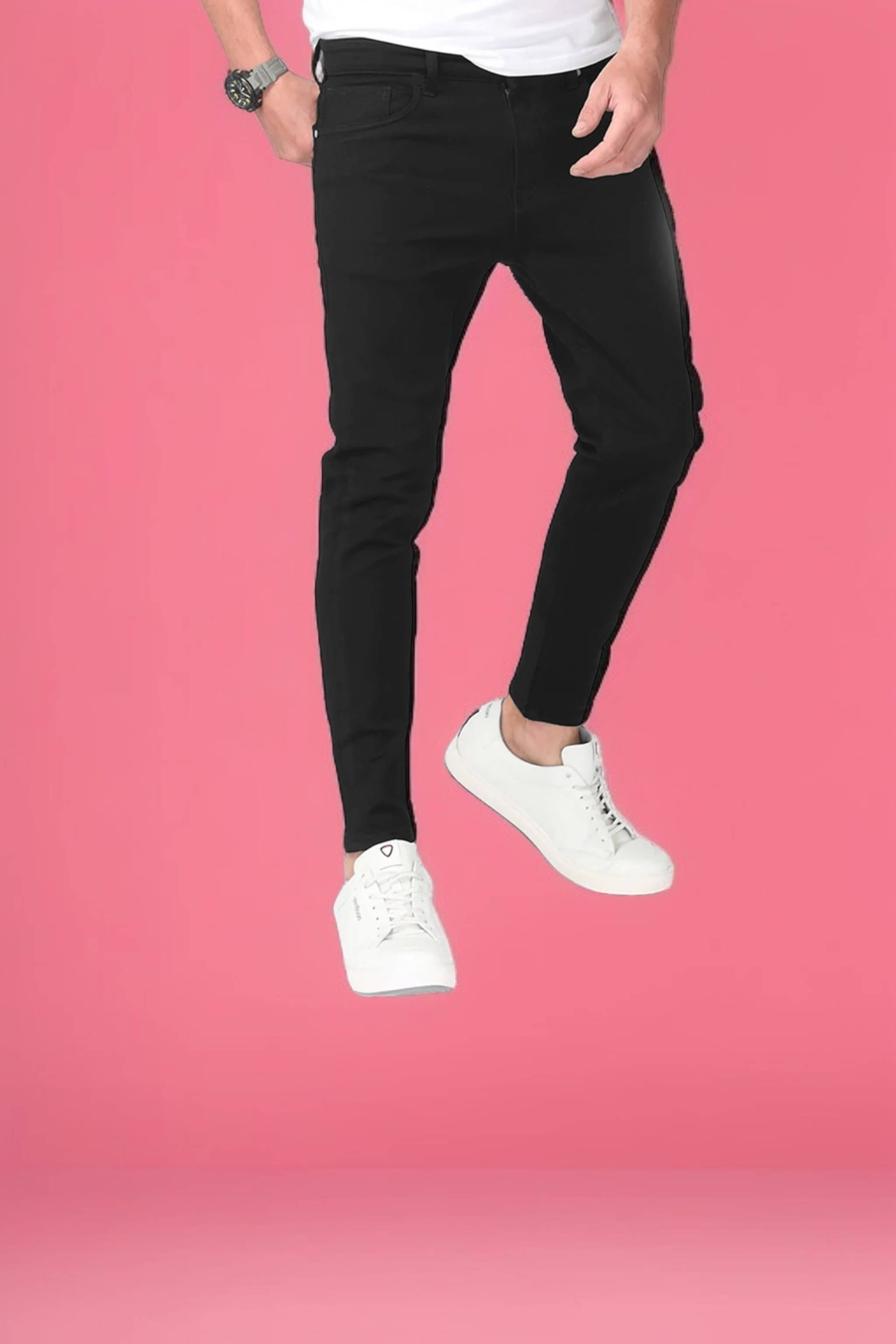 WHATON Slim Fit Basic Men's Jeans - Black ( Pack of 1 )     			WHATON Slim Fit Basic Men's Jeans - Black ( Pack of 1 )