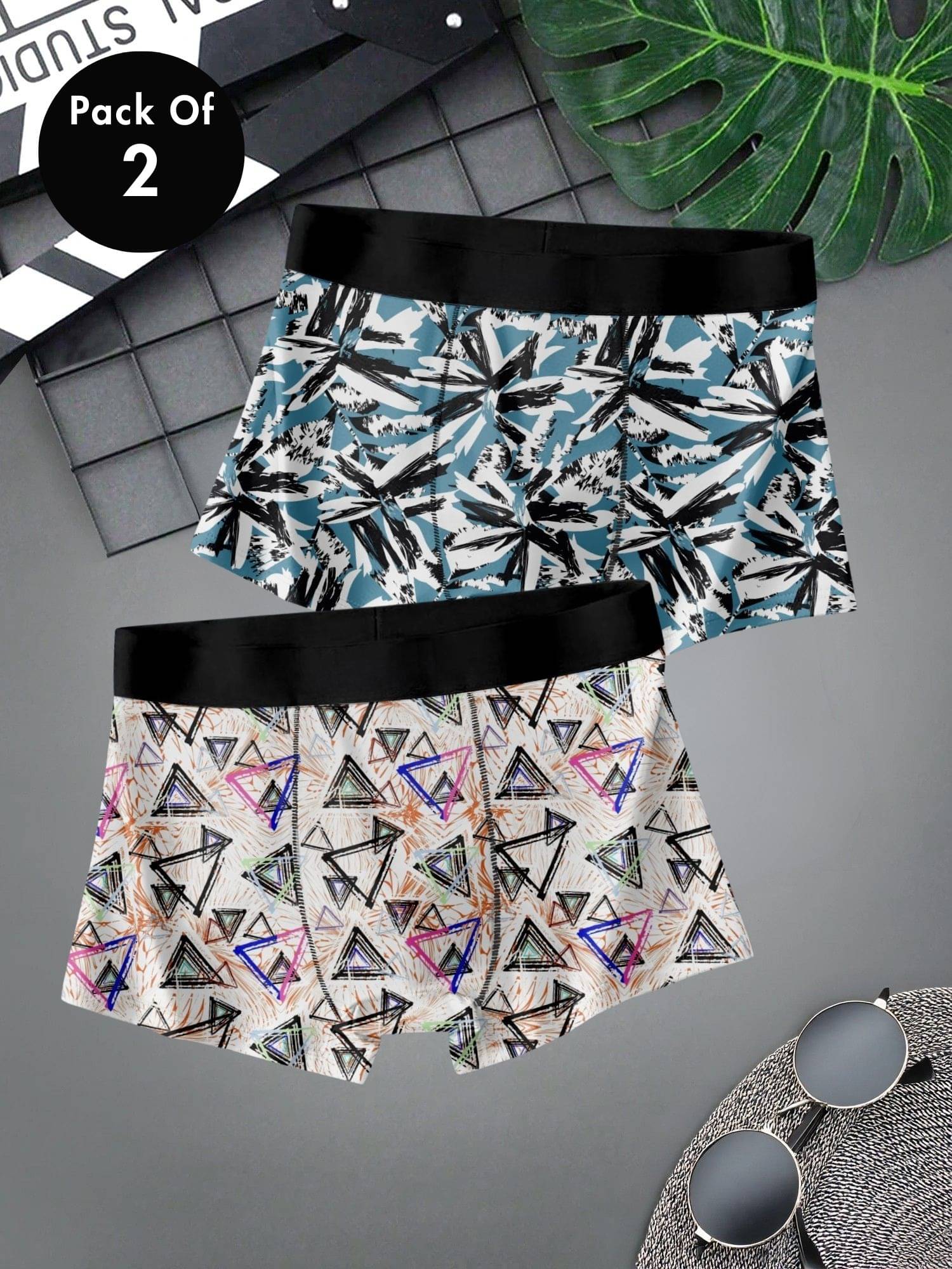 Xqsee Pack of 2 Nylon Trunks For Men's ( Multicolor ) Xqsee Pack of 2 Nylon Trunks For Men's ( Multicolor )