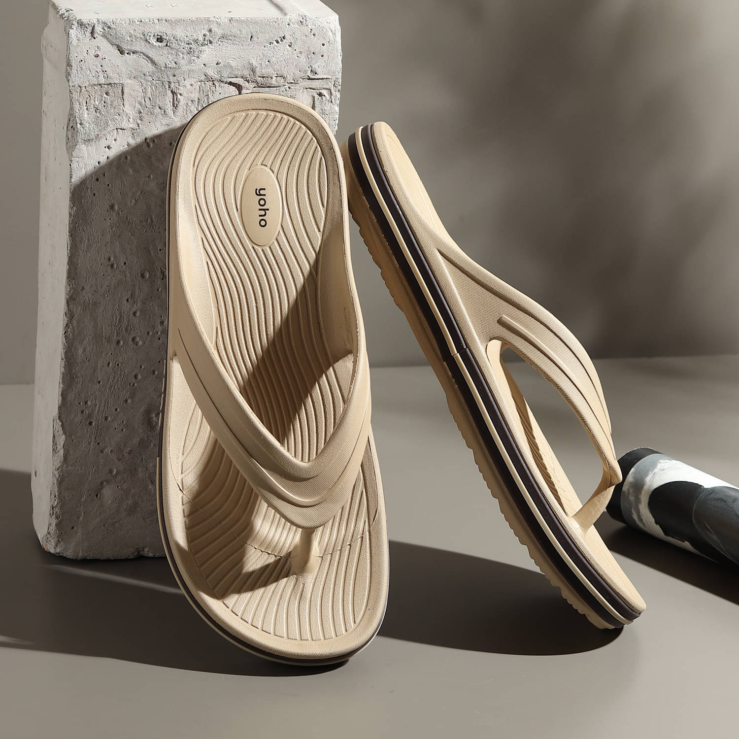     			Yoho Beige Men's Daily Slipper