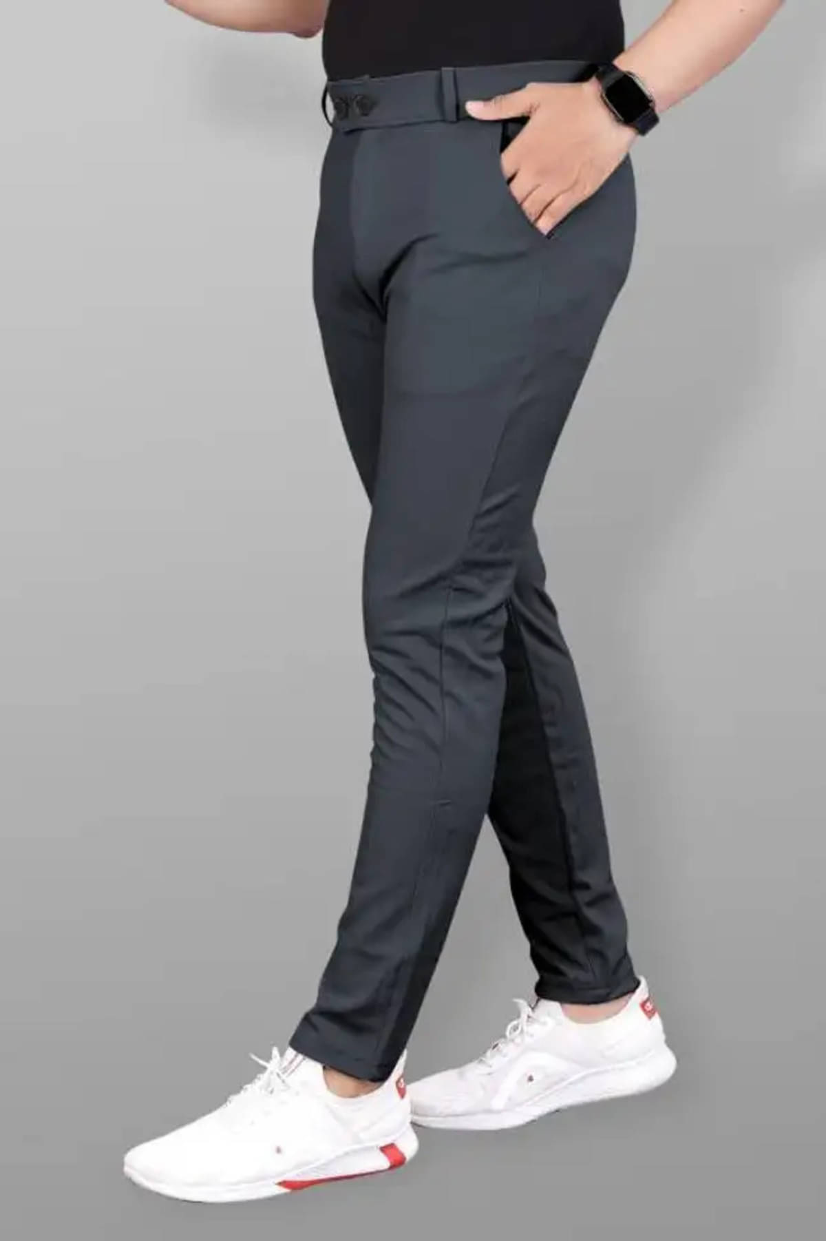     			bluecorp enterprise Regular Flat Men's Chinos - Grey ( Pack of 1 )