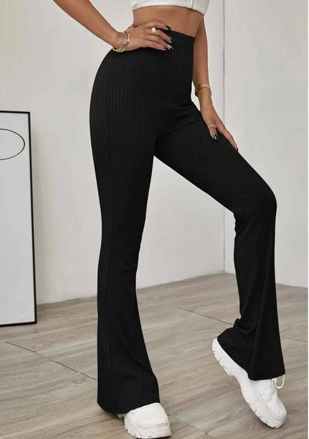     			krishna trends Pack of 1 Cotton Blend Slim Women's Formal Pants ( Black )