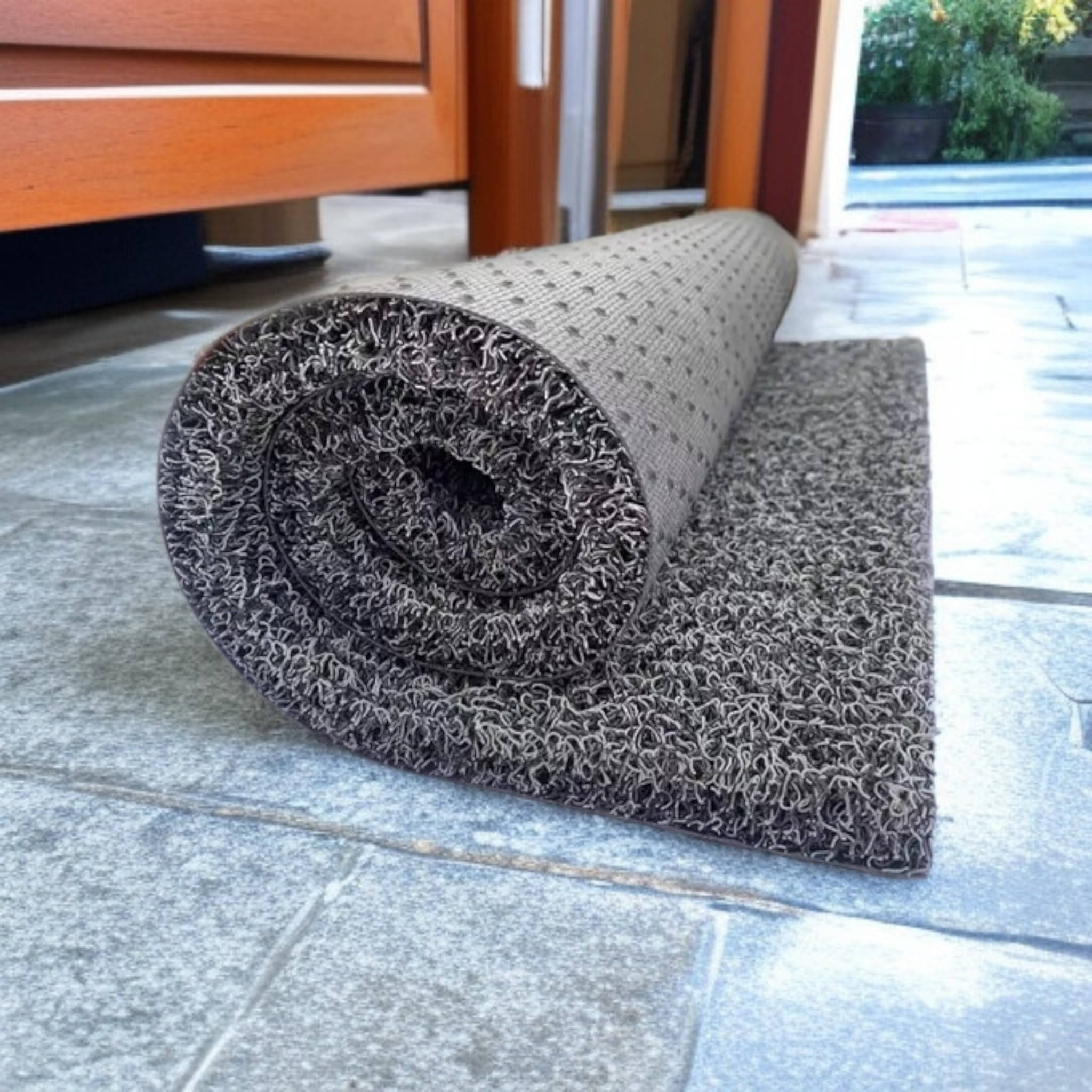     			mopak decor Set of 1 Anti-skid Rubber Door Mat ( 60 X 45 cm ) Gray