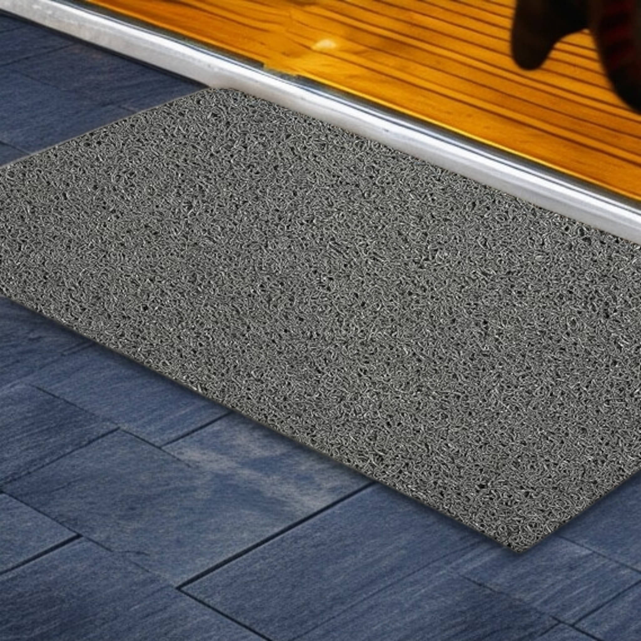     			mopak decor Set of 1 Anti-skid Rubber Door Mat ( 60 X 45 cm ) Gray