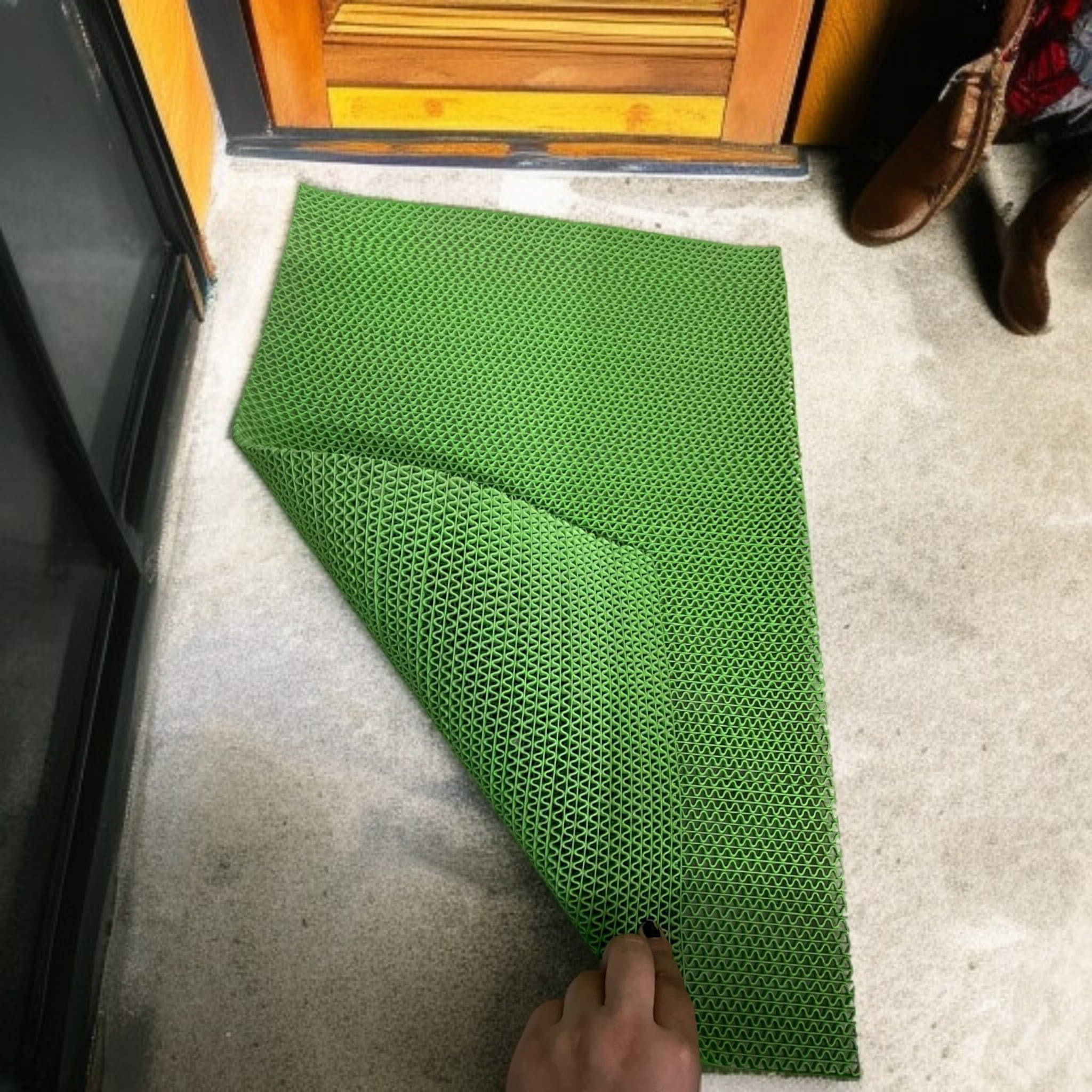     			mopak decor Set of 1 Anti-skid Rubber Door Mat ( 60 X 45 cm ) Green