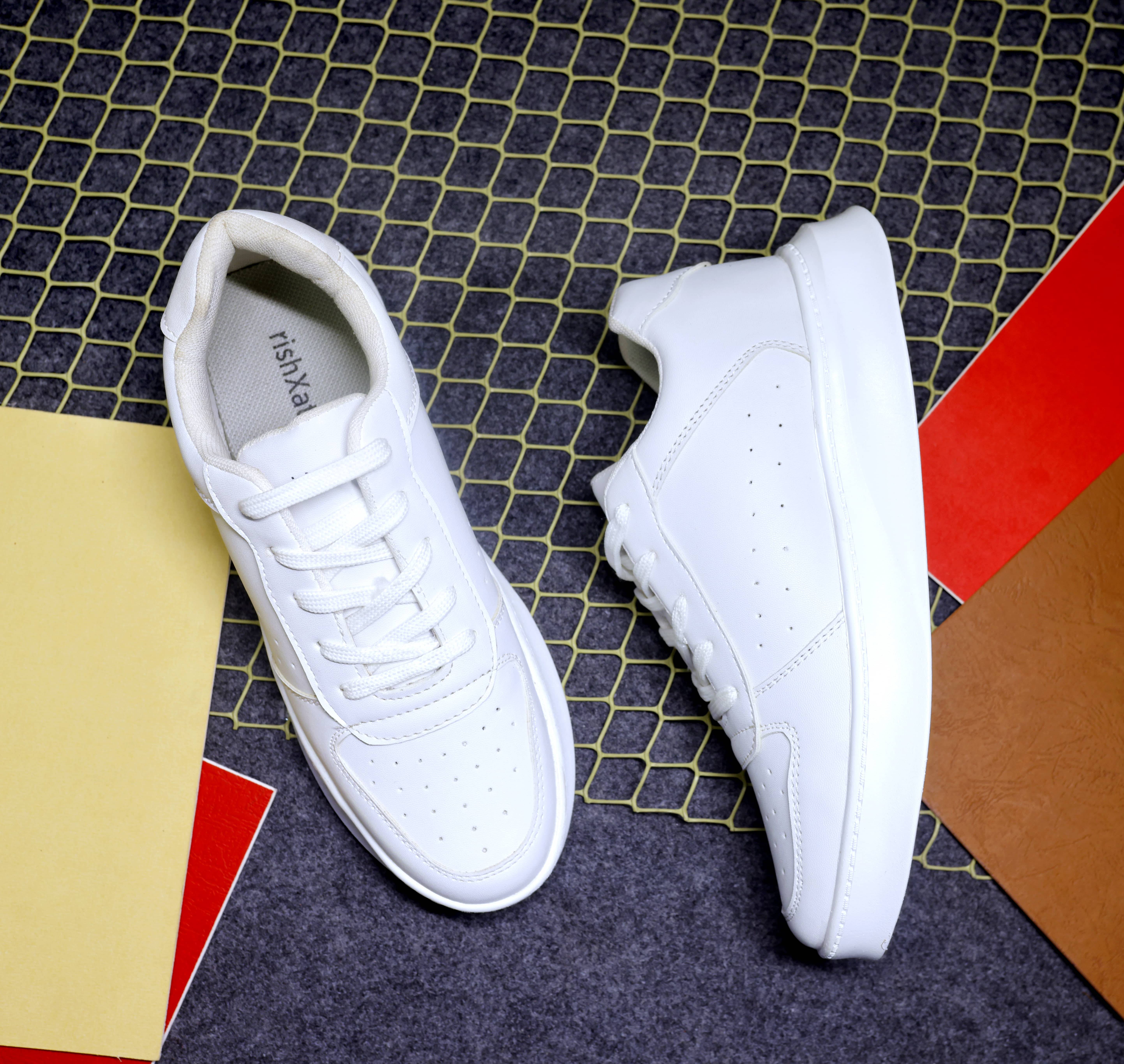     			rishXation RX1 White Men's Sneakers