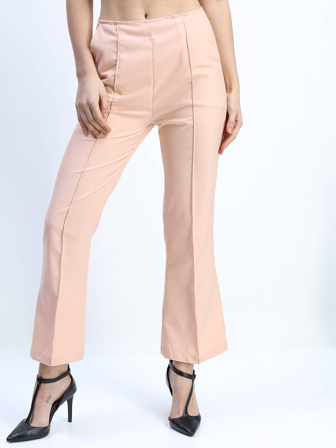     			Tokyo Talkies Pack of 1 Polyester Regular Women's Casual Pants ( Pink )