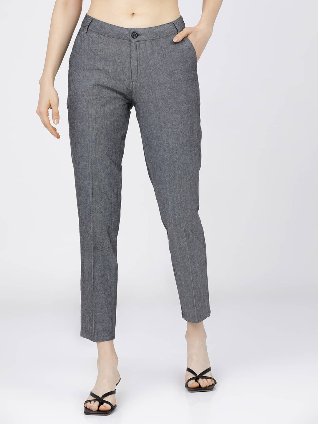 Tokyo Talkies Pack of 1 Cotton Tapered Women's Formal Pants ( Multicolor ) - Trousers | Buy online on ZillyBuy
