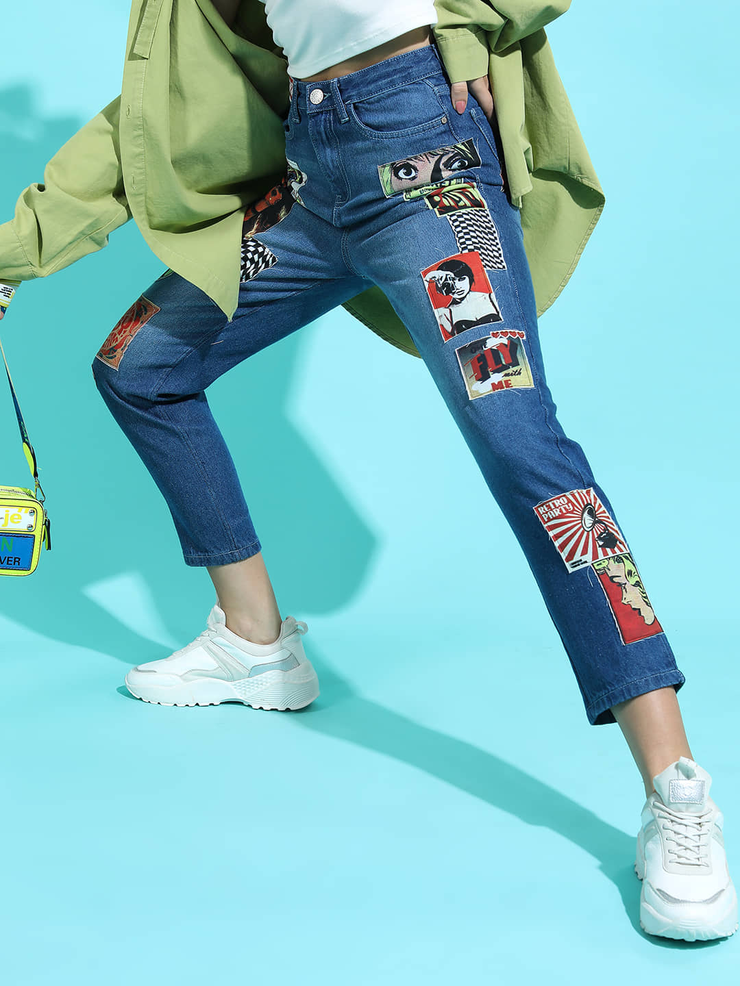 Tokyo Talkies Women Mom Fit Waist Jeans - Jeans | Buy online on ZillyBuy