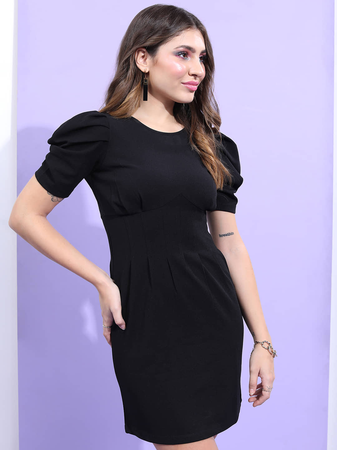 green emerald velvet dress Buy Tokyo Talkies Women Round Neck FIT and Flare TTJ6012549 Black S at  Amazon.in main image 0