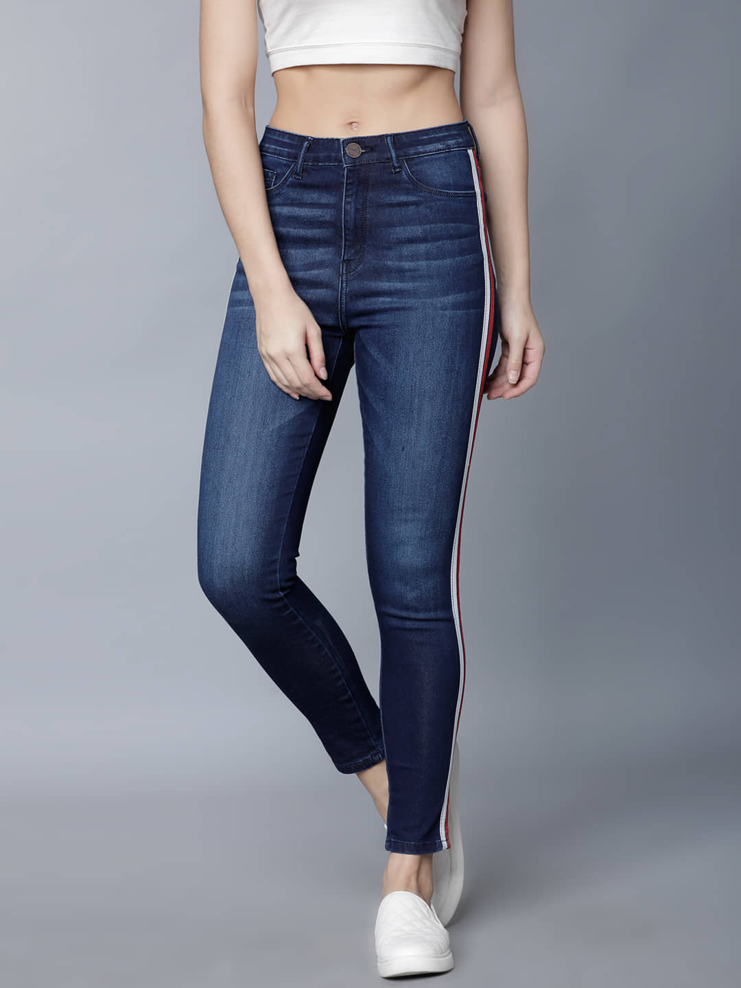 Tokyo Talkies Women Skinny Fit Waist Jeans - Jeans | Buy online on ZillyBuy