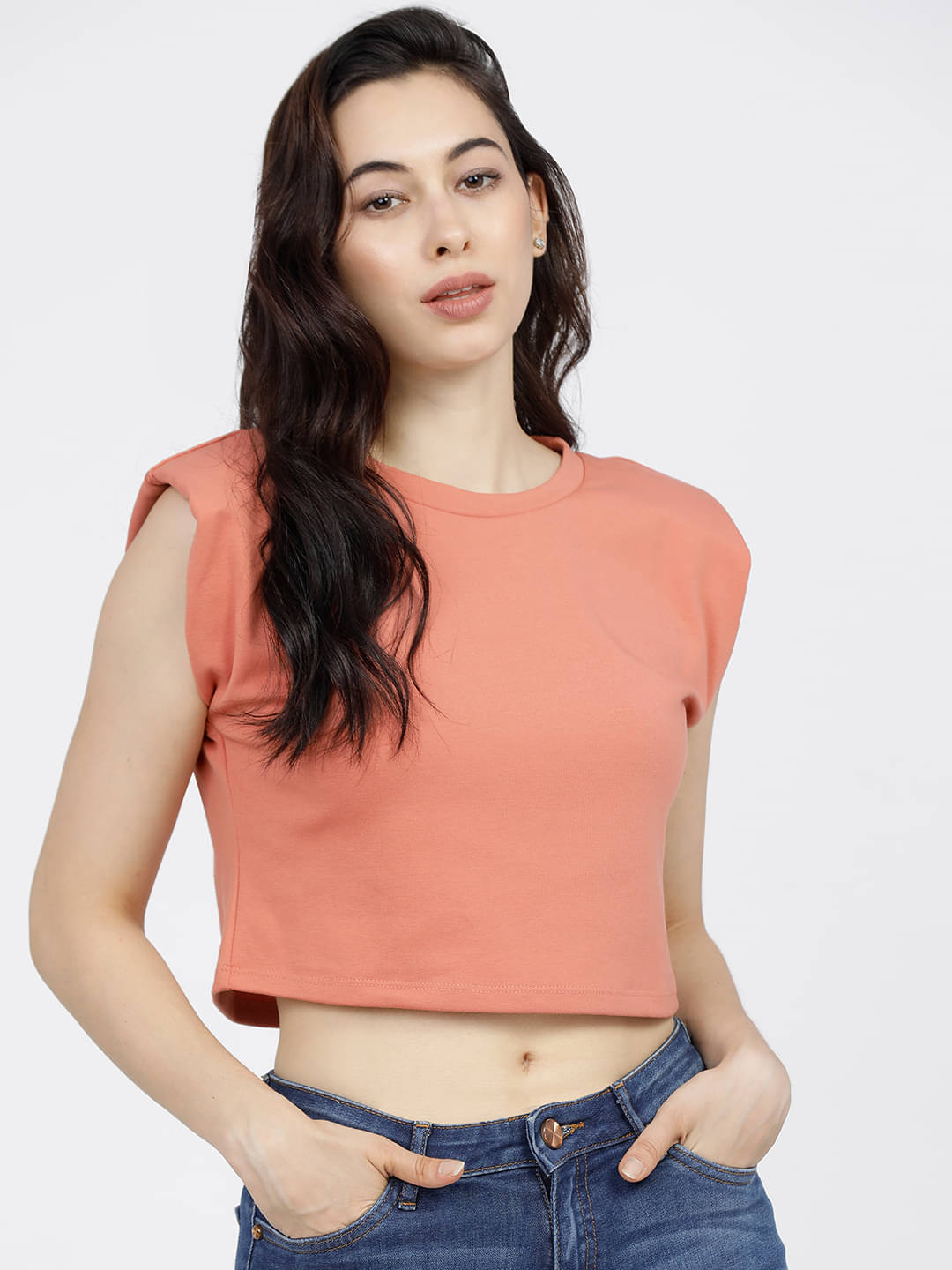     			Tokyo Talkies Women's Cotton Regular Top ( Orange )