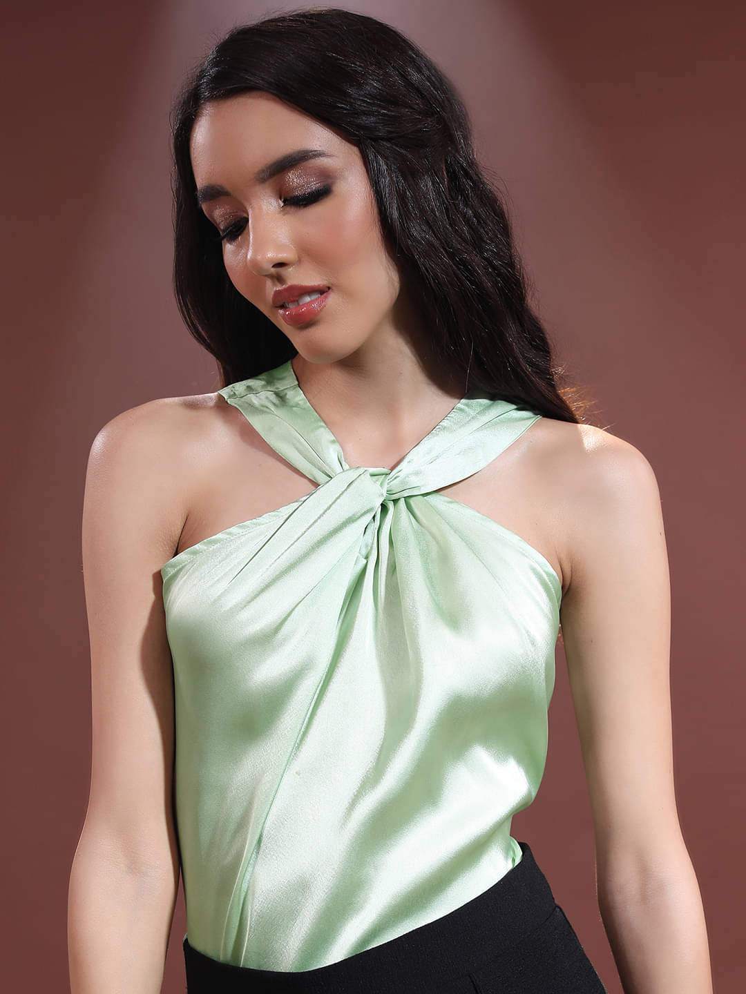 Tokyo Talkies Women's Polyester Regular Top ( Green ) Tokyo Talkies Women's Polyester Regular Top ( Green )