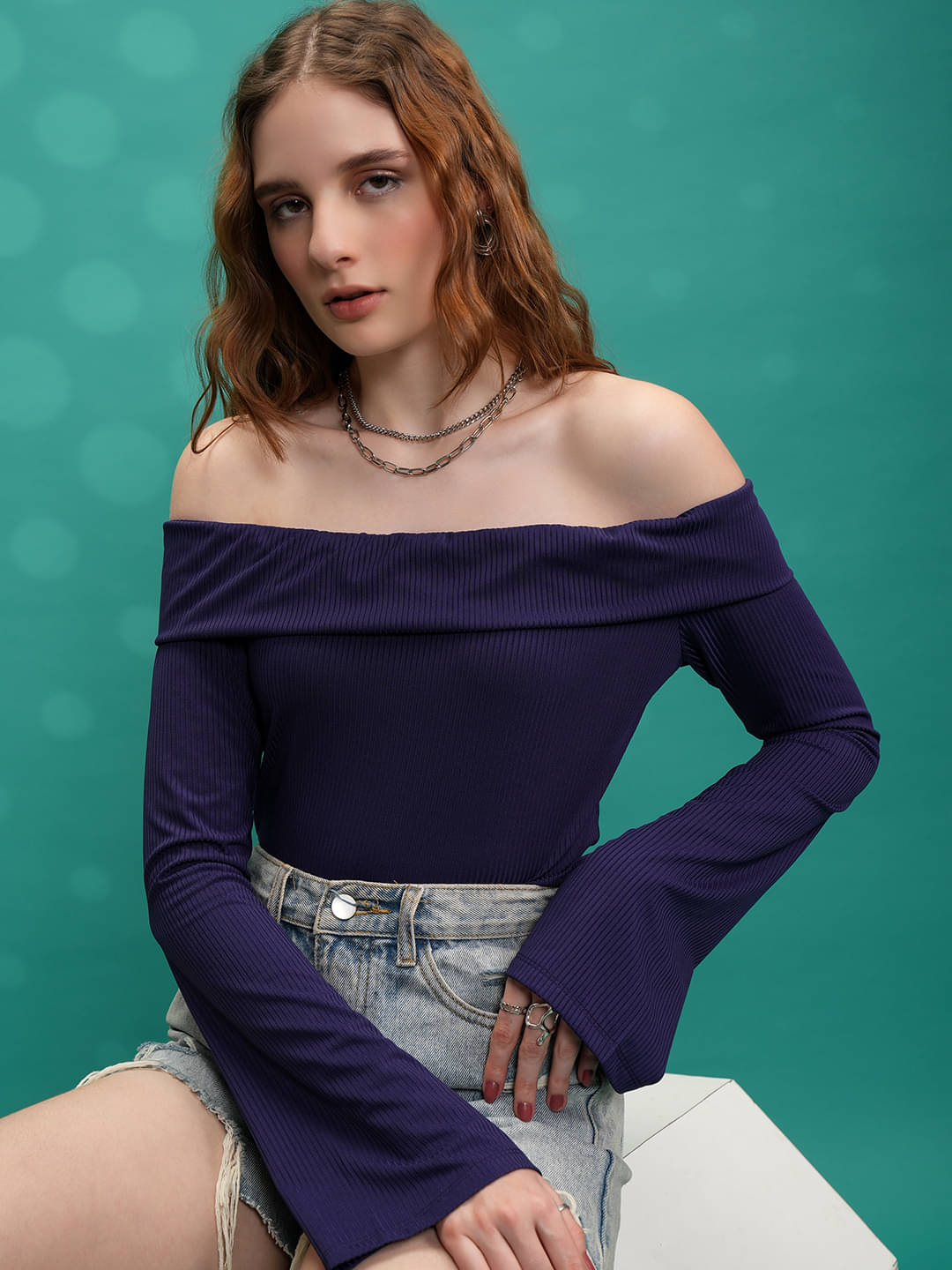 Tokyo Talkies Women's Polyester Regular Top ( Purple ) Tokyo Talkies Women's Polyester Regular Top ( Purple )