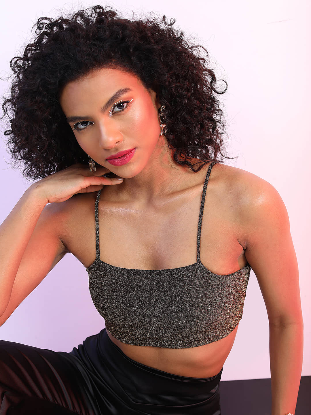 Tokyo Talkies Women's Polyester Regular Top ( Multicolor )